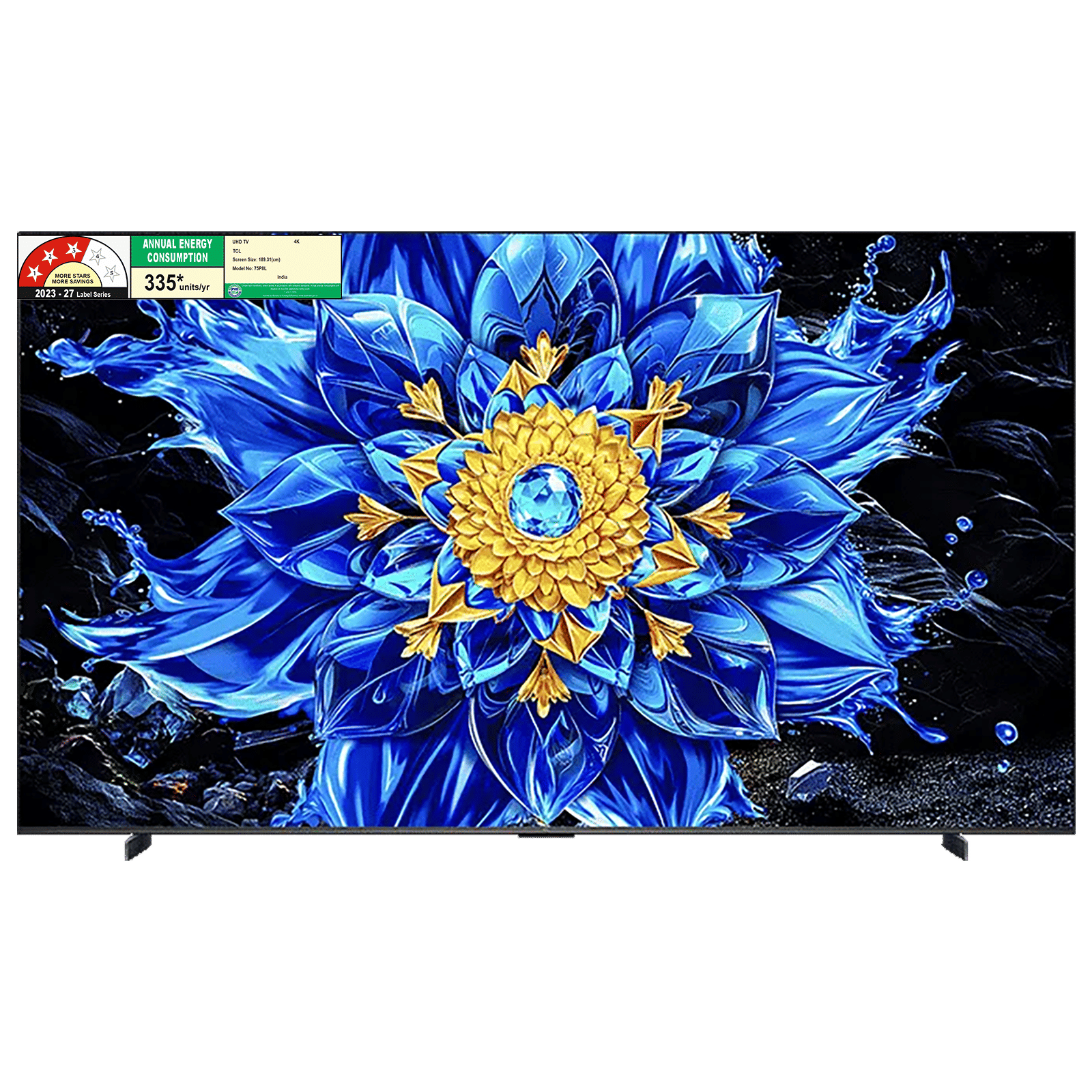 TCL P Series 190.5 cm (75 inch) 3 Star QD-Mini LED Dimming & QLED 4K Super Ultra HD Smart Google TV with Google Voice Assistant (2026 Model)