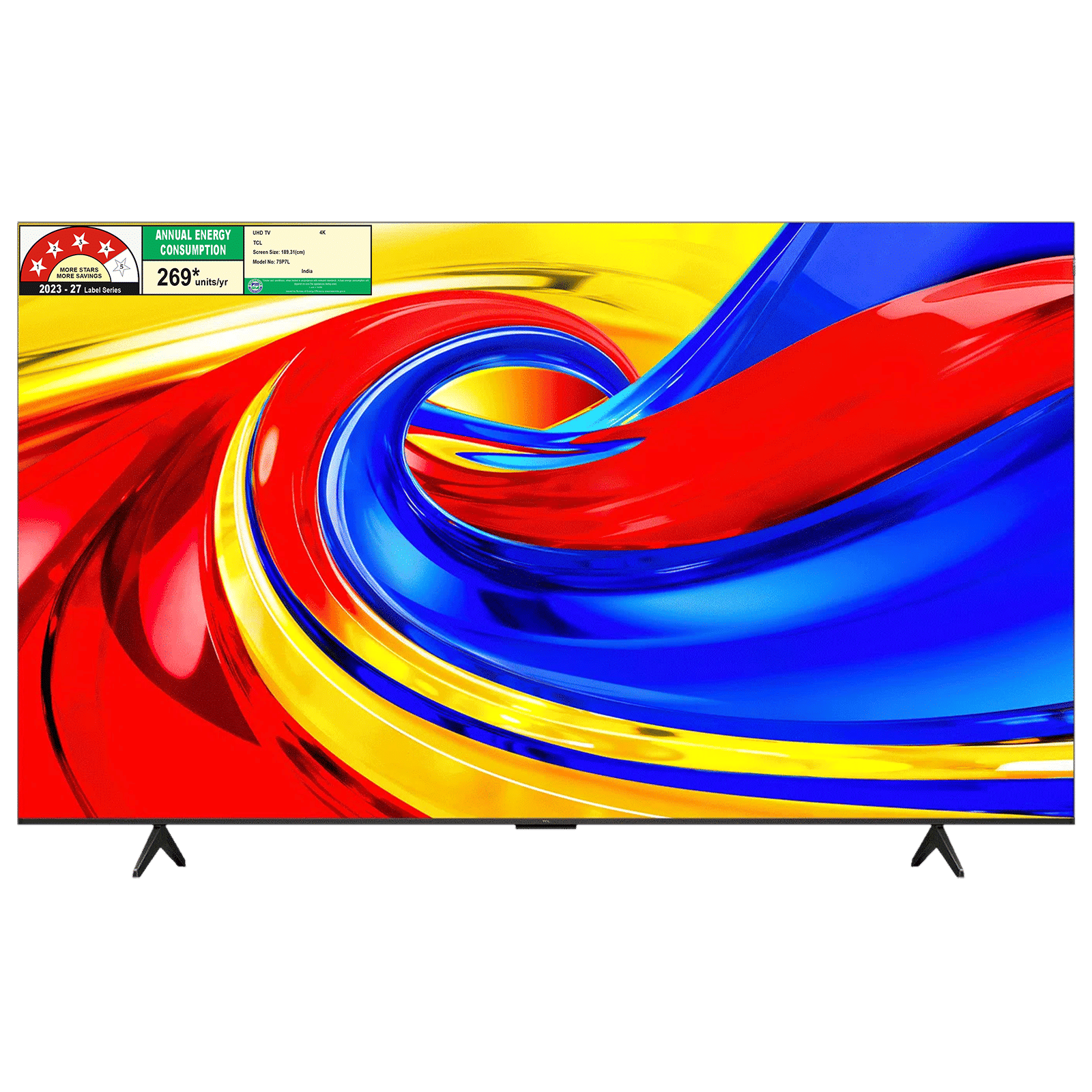 TCL P series 190.5cm (75 inch) 4 Star QLED 4K Super Ultra HD Smart Google TV with Google Voice Assistant (2026 Model)