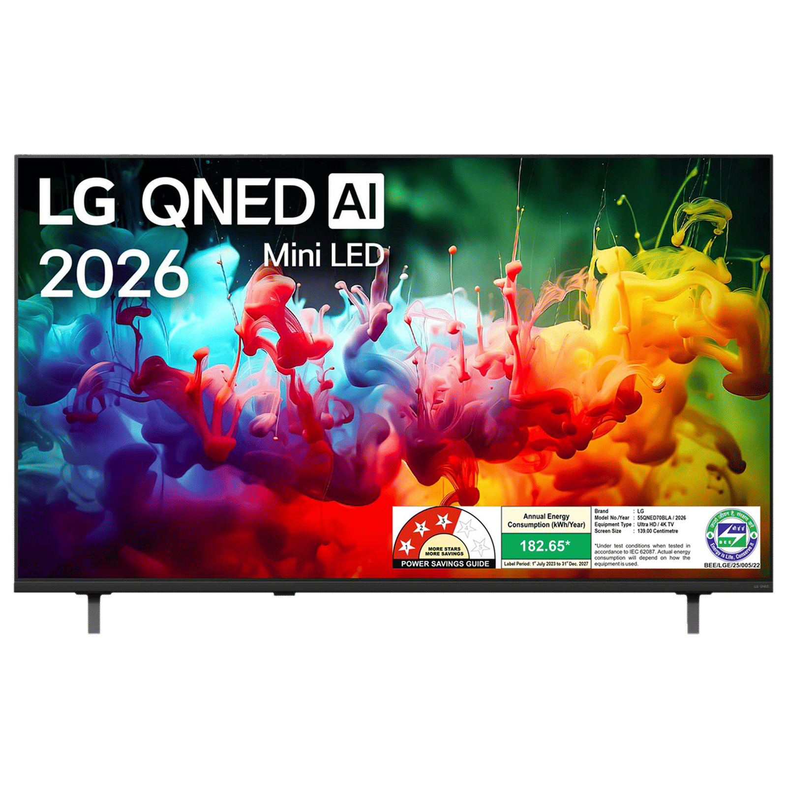 LG QNED70 140 cm (55 inch) QNED Mini LED 4K Ultra HD Smart webOS TV with 4K Super Upscaling (2026 model)