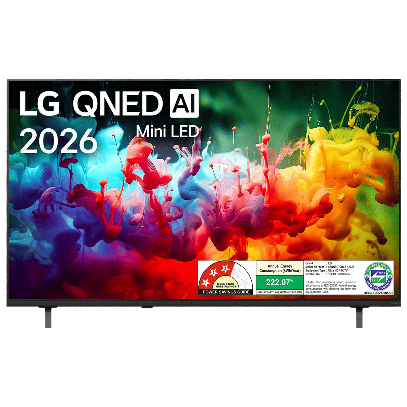 LG QNED70 165 cm (65 inch) QNED Mini LED 4K Ultra HD Smart webOS TV with Intelligent Voice Recognition (2026 model)