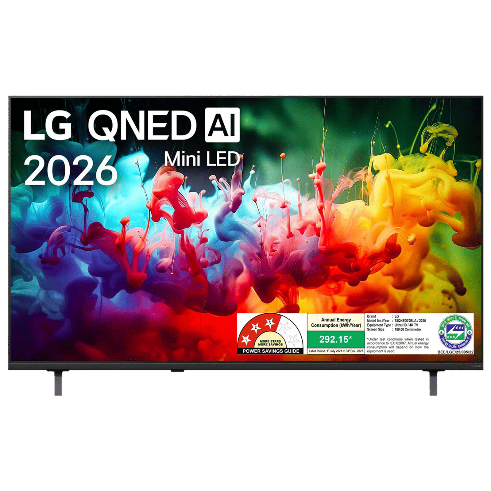 LG QNED70 190 cm (75 inch) QNED Mini LED 4K Ultra HD Smart webOS TV with 4K Super Upscaling (2026 model)
