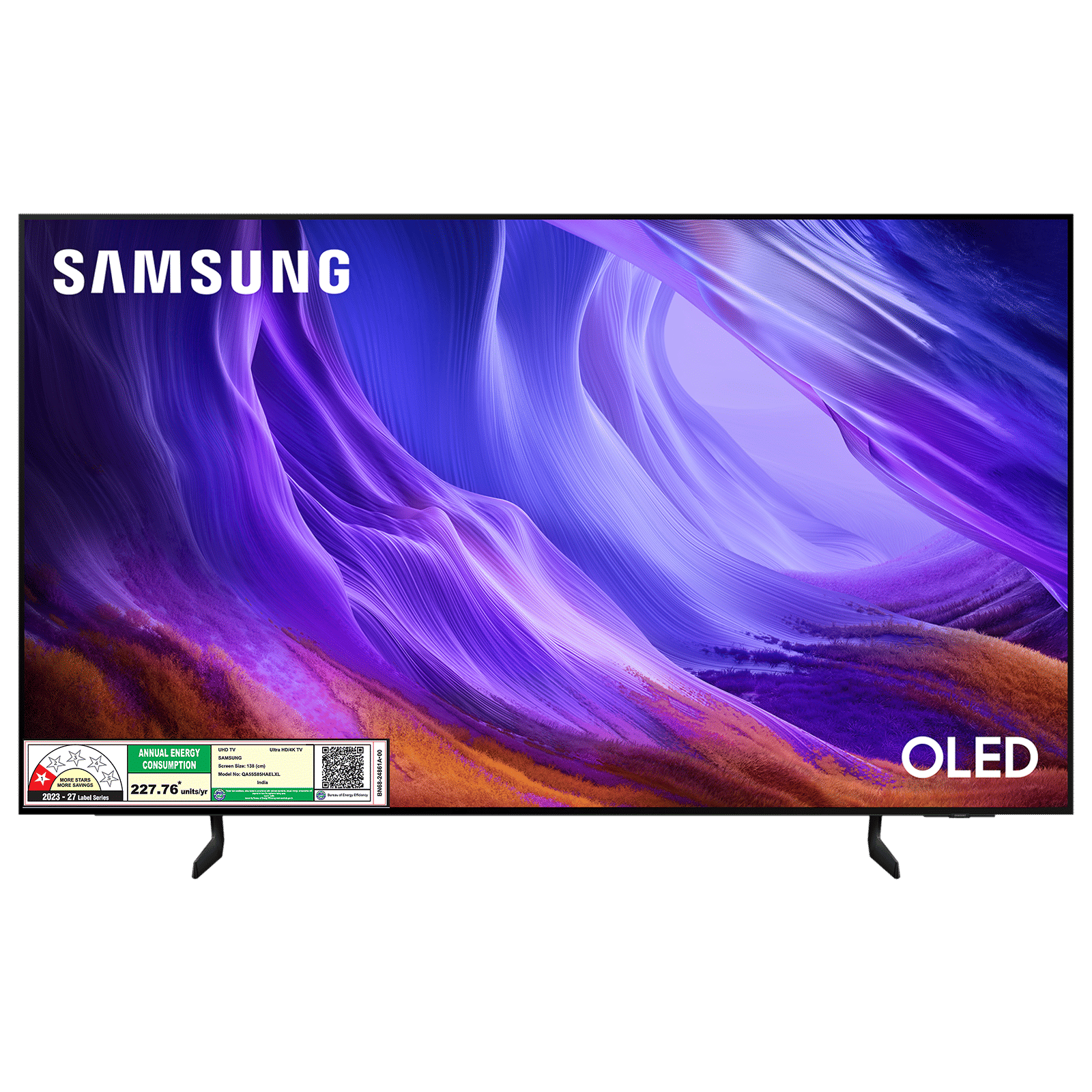 SAMSUNG S85H 140 cm (55 inch) OLED 4K Ultra HD Smart Tizen TV with AI Football Mode (2026 Model)