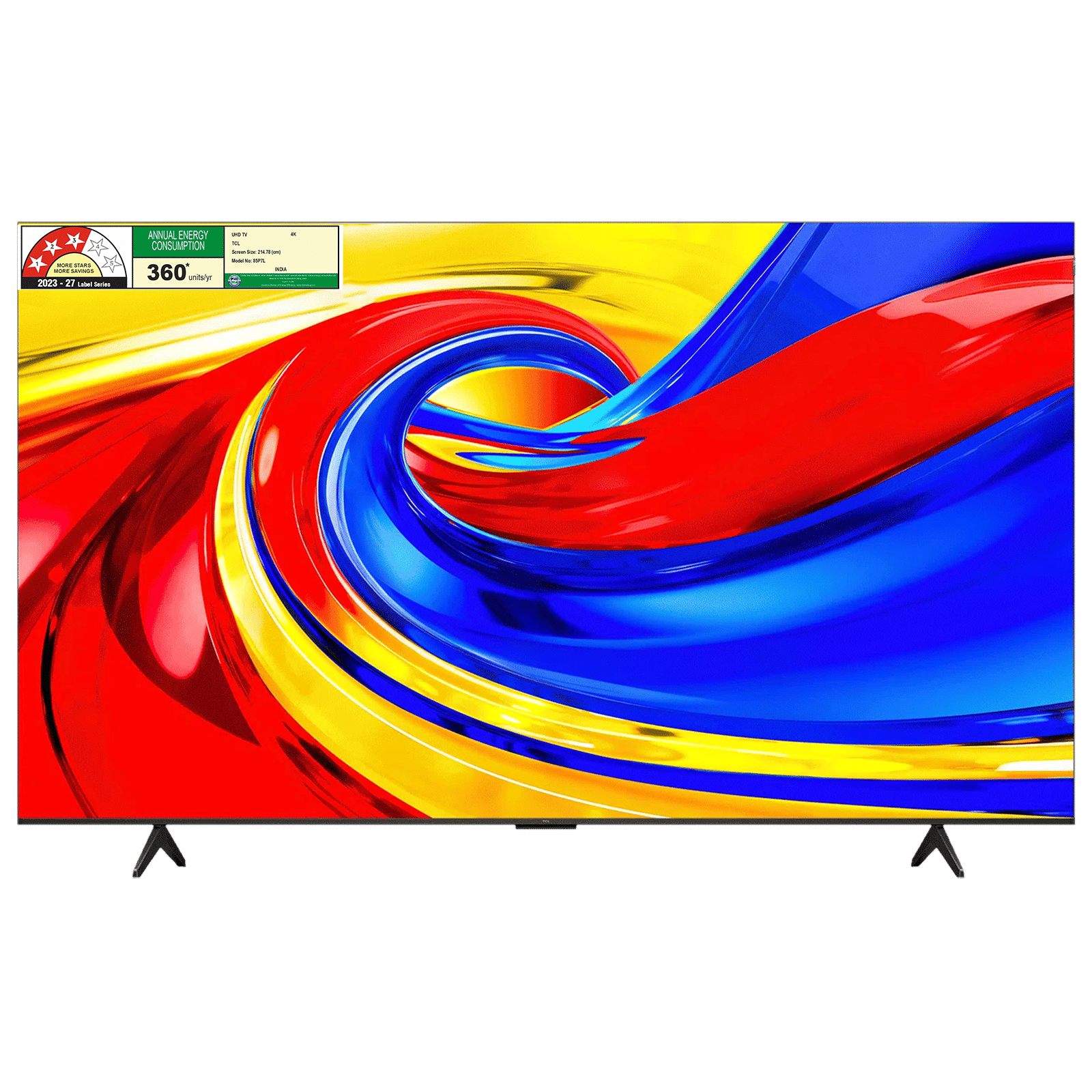 TCL P series 215.9 cm (85 inch) 3 Star QLED 4K Super Ultra HD Smart Google TV with Google Voice Assistant (2026 Model)