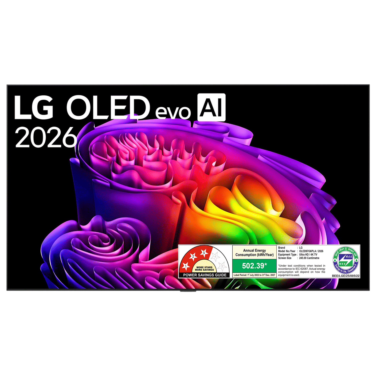 LG evo AI 245 cm (97 inch) OLED 4K Ultra HD Smart webOS TV with Intelligent Voice Recognition (2026 model)