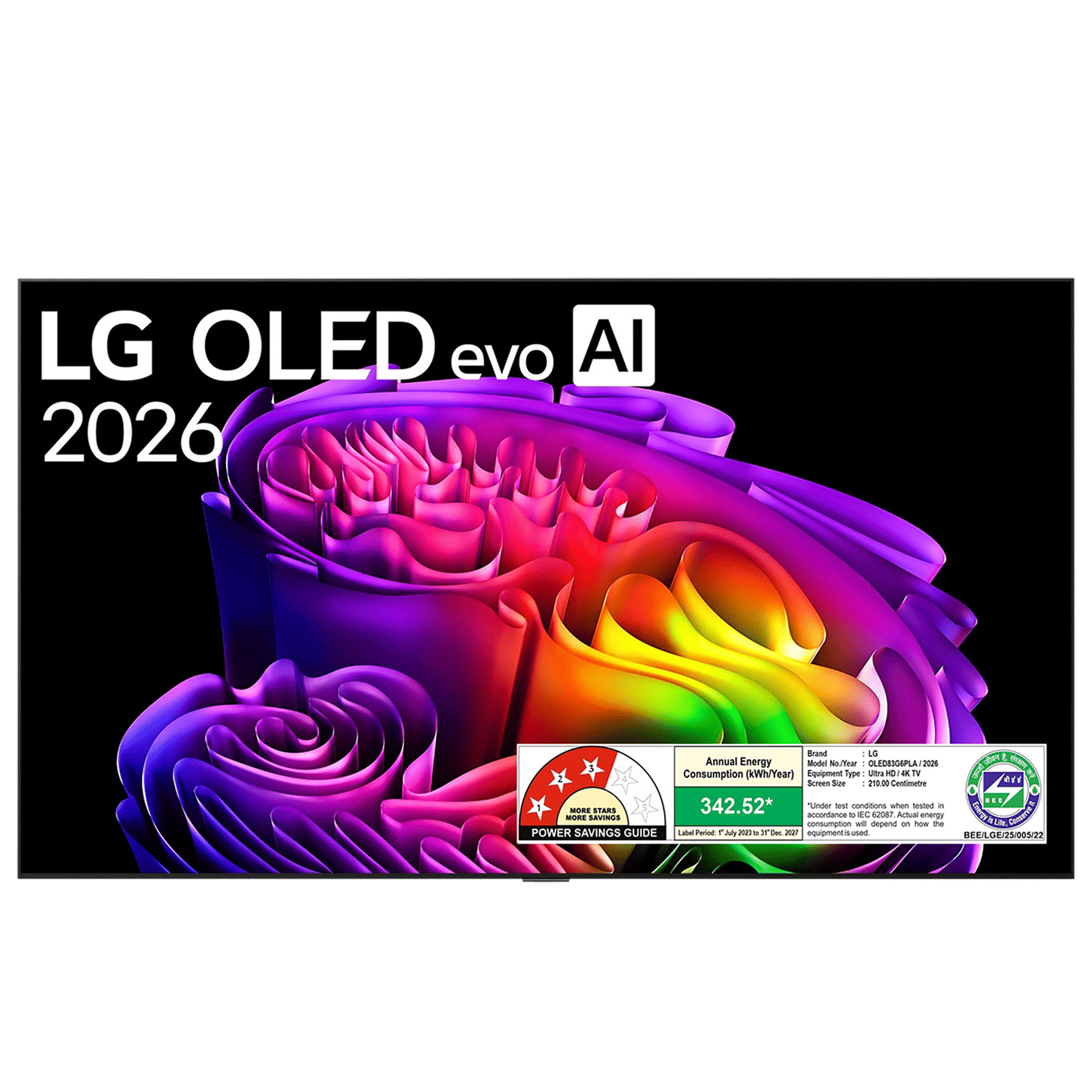 LG evo AI 210 cm (83 inch) OLED 4K Ultra HD Smart webOS TV with Intelligent Voice Recognition (2026 model)