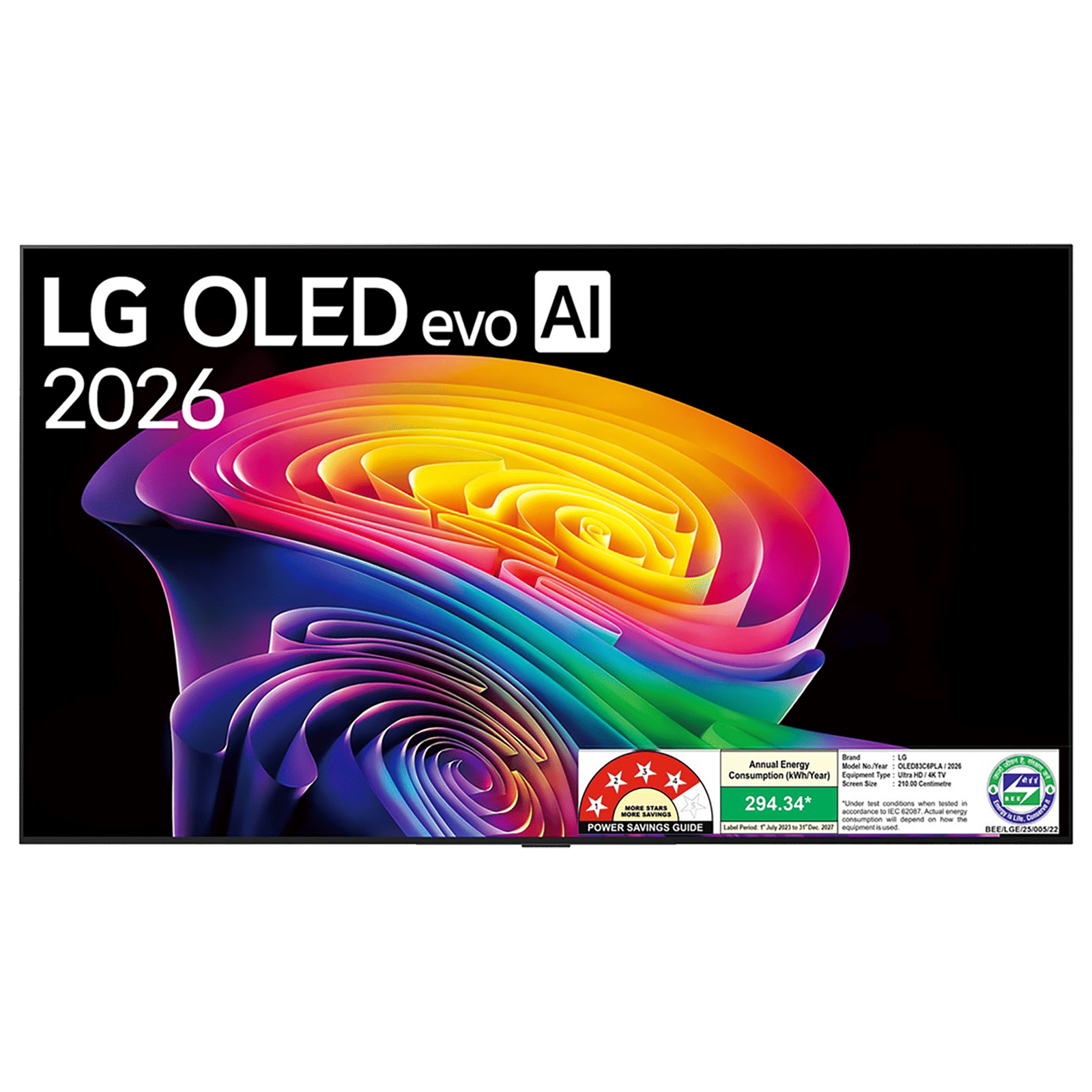 LG evo AI 210 cm (83 inch) OLED 4K Ultra HD Smart WebOS TV with Intelligent Voice Recognition (2026 Model)
