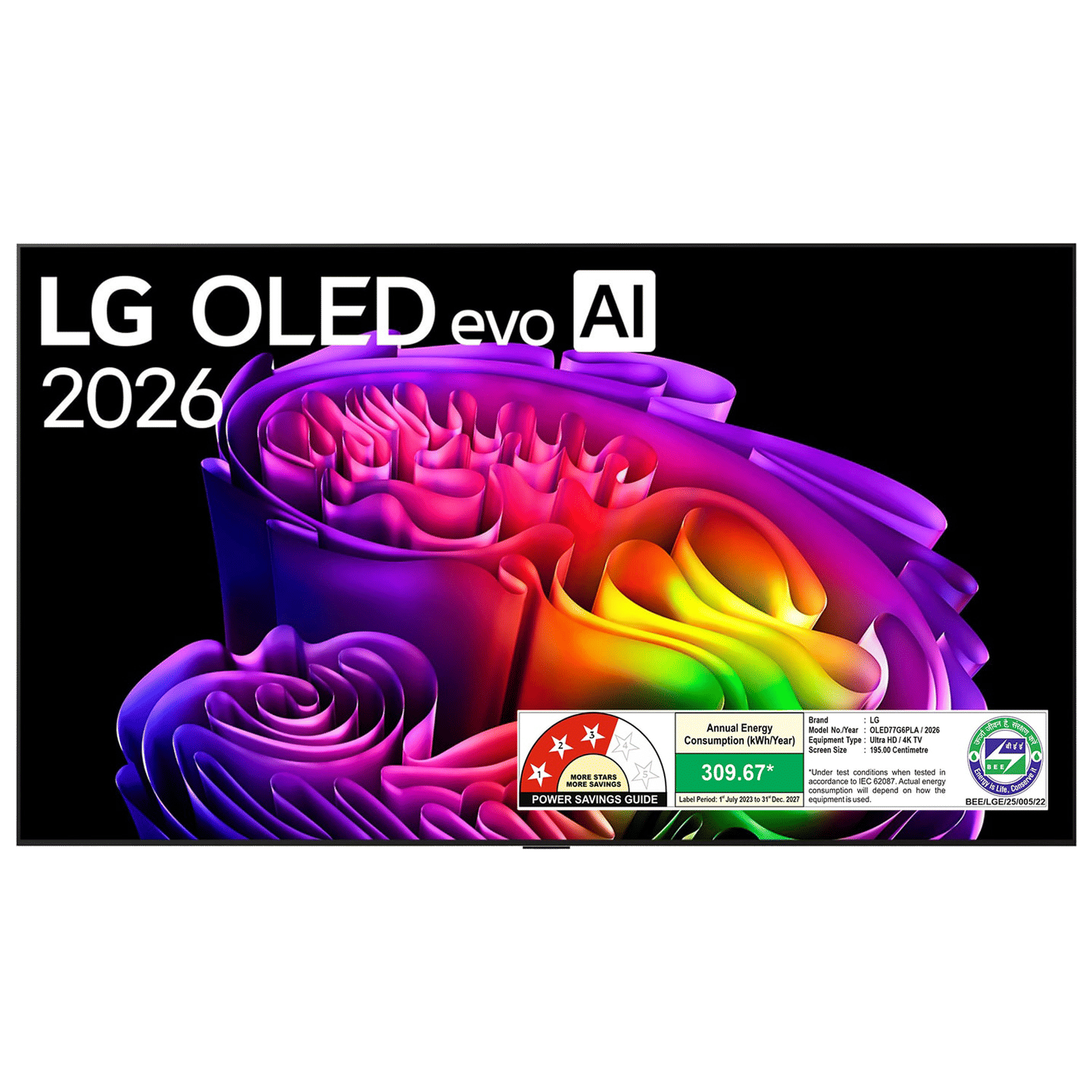 LG evo AI 195 cm (77 inch) OLED 4K Ultra HD Smart webOS TV with Intelligent Voice Recognition (2026 model)