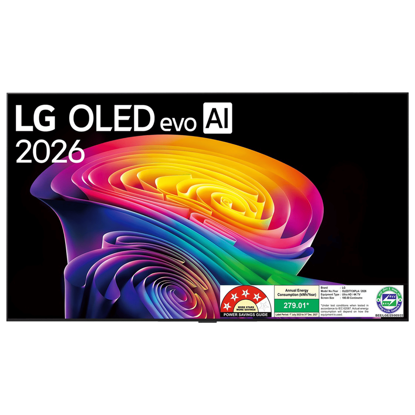 LG evo AI 195 cm (77 inch) OLED 4K Ultra HD Smart WebOS TV with Intelligent Voice Recognition (2026 Model)