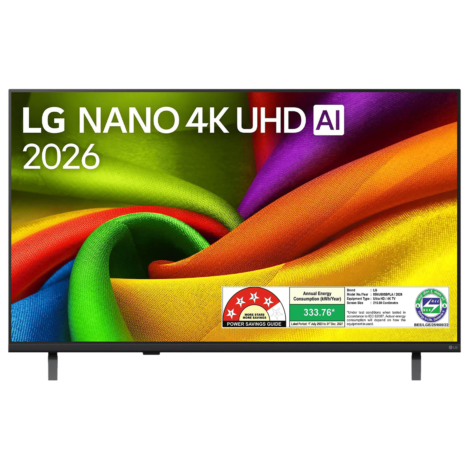 LG NanoCell AI NU885 215 cm (85 inch) 4K Ultra HD Smart webOS TV with Intelligent Voice Recognition (2026 model)