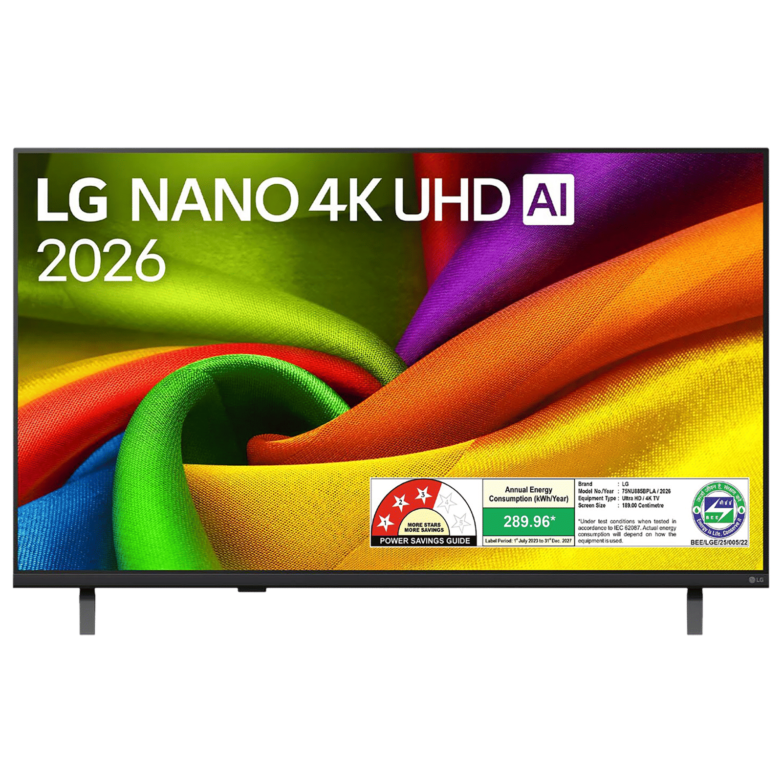 LG NanoCell AI NU885 190 cm (75 inch) 4K Ultra HD Smart webOS TV with Intelligent Voice Recognition (2026 model)