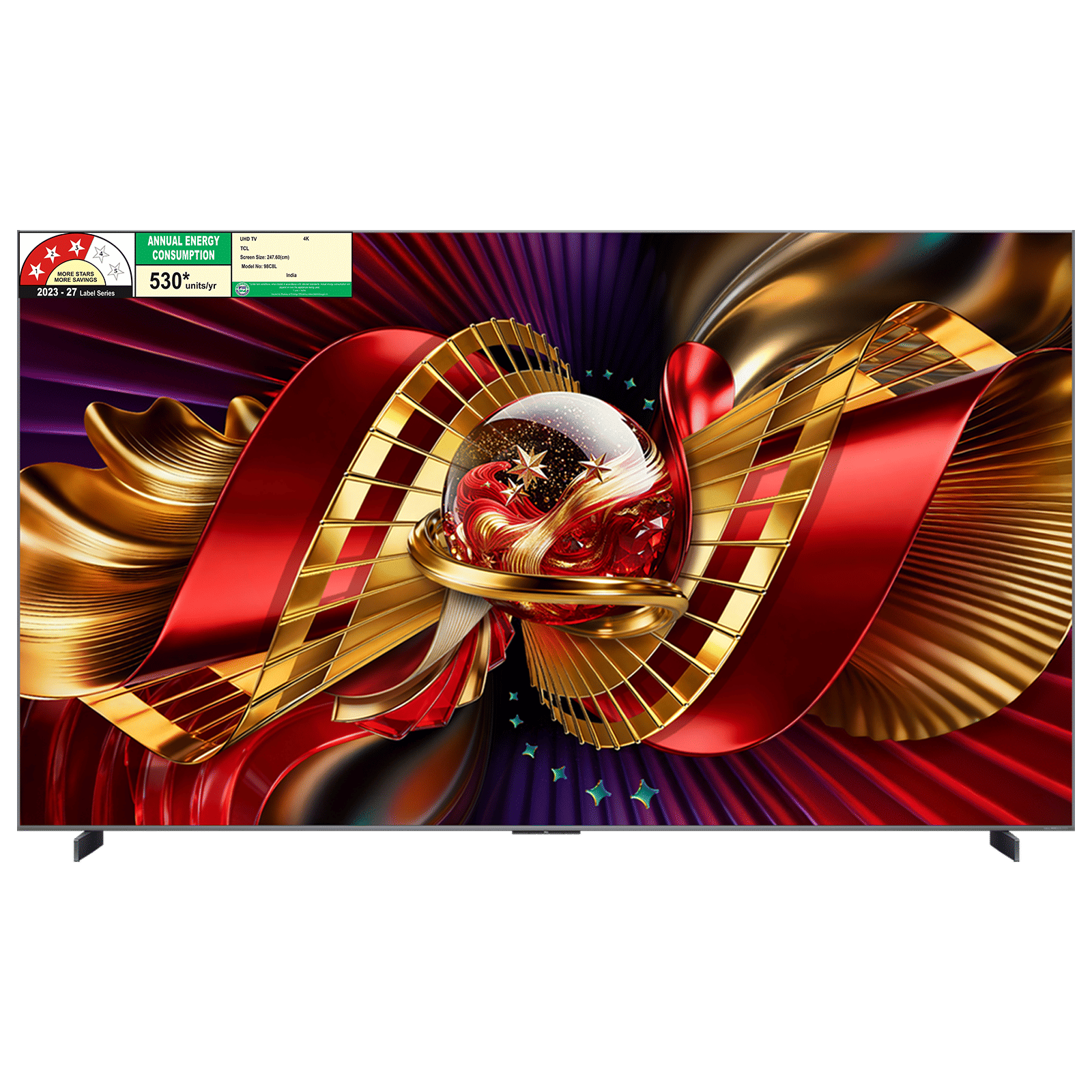 TCL C series 248.92 cm (98 inch) 3 Star SQD-Mini LED 4K Super Ultra HD Smart Google TV with Google Voice Assistant (2026 Model)