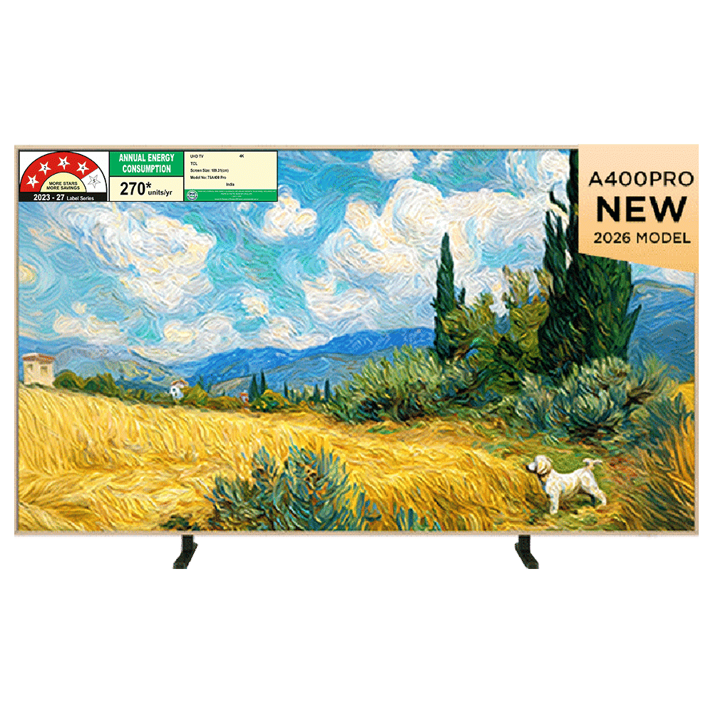 TCL A series 190.5 cm (75 inch) 4 Star QD-Mini LED 4K Super Ultra HD Smart Google TV with Google Voice Assistant (2026 Model)
