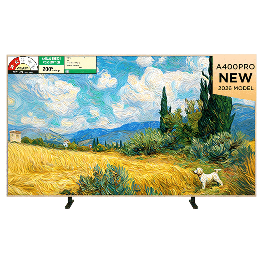 TCL A series 139.7 cm (55 inch) 2 Star QD-Mini LED 4K Super Ultra HD Smart Google TV with Google Voice Assistant (2026 Model)