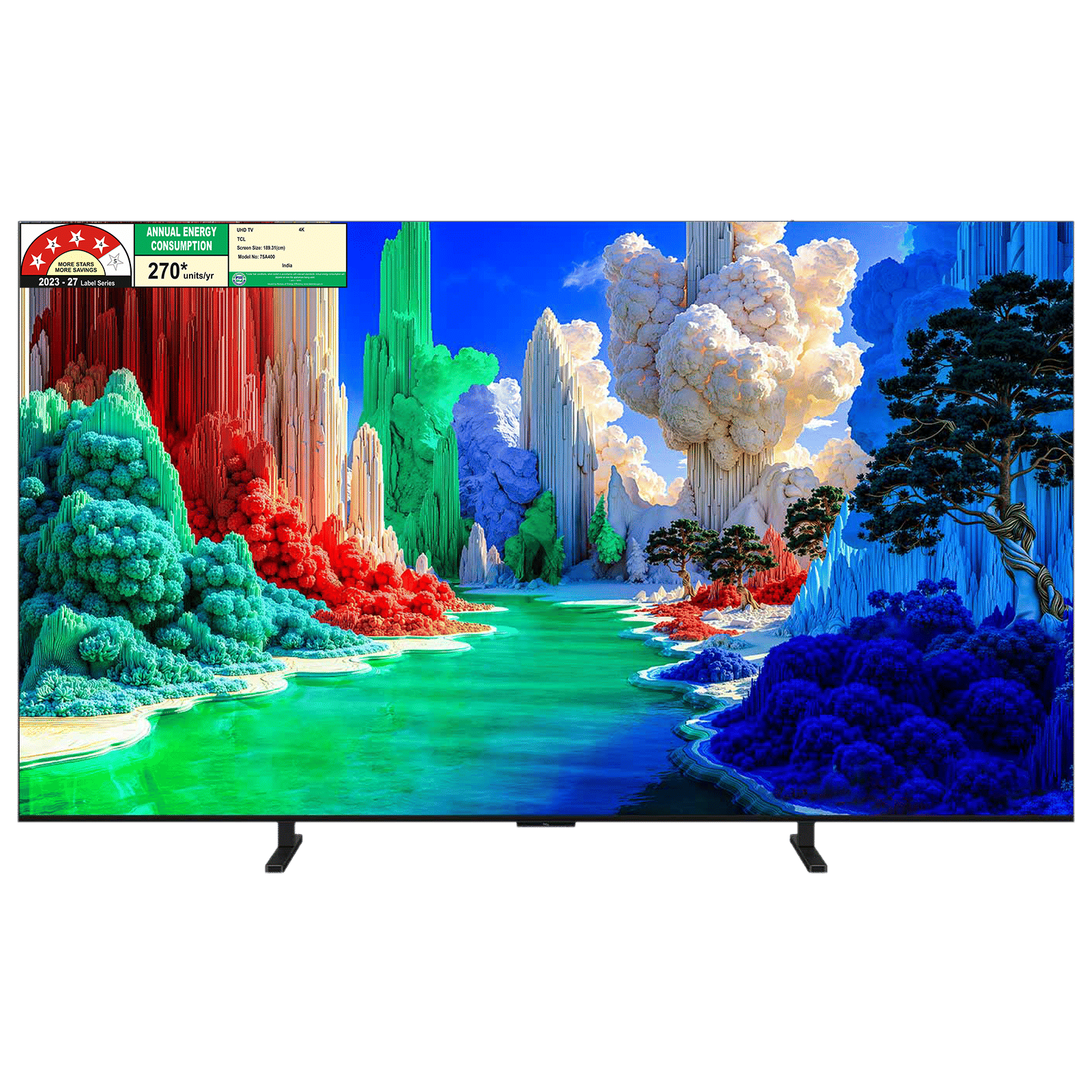 TCL A series 190.5 cm (75 inch) 4 Star QLED 4K Super Ultra HD Smart Google TV with Google Voice Assistant (2026 Model)