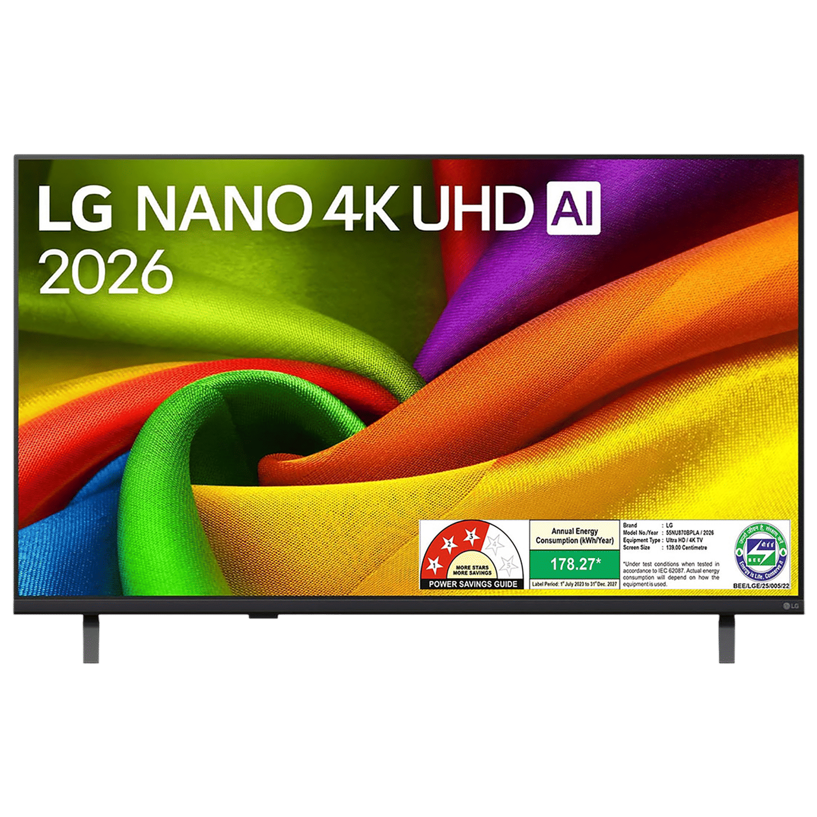 LG NU870B 139.7 cm (55 inch) 3 Star Nano Cell 4K Ultra HD Smart WebOS TV with Intelligent Voice Recognition (2026 model)
