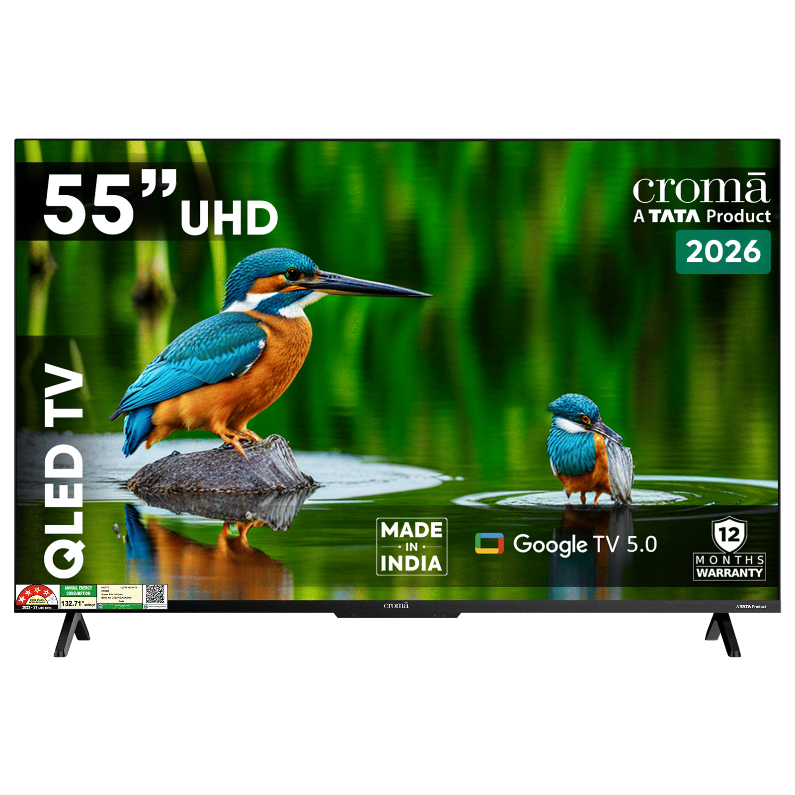 Buy Croma 55 inch 4K QLED Smart TV 2026 - Image 1