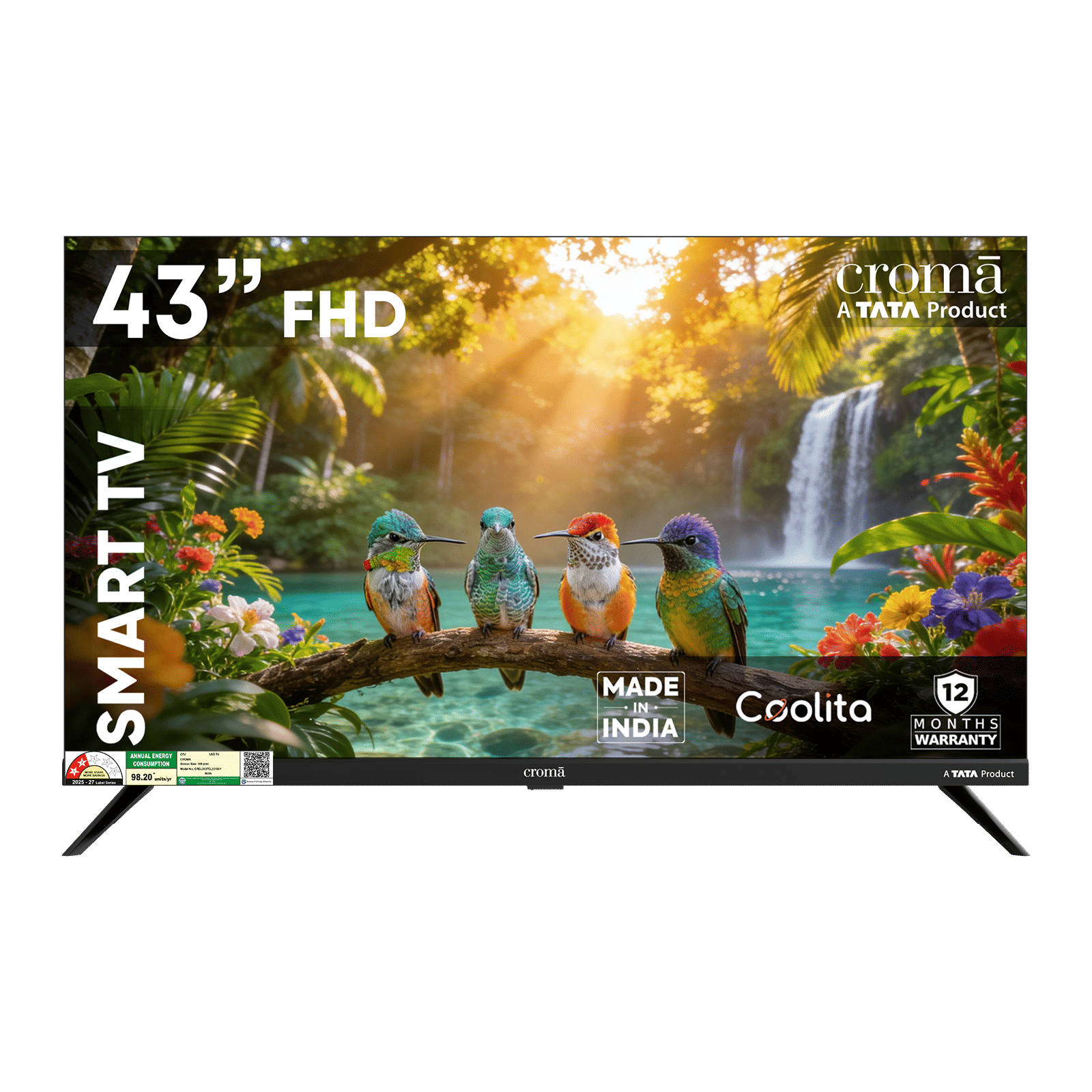 Croma 109 cm (43 inch) 2 Star Full HD LED Smart Coolita Version 3.0 TV with Dolby Audio (2026 Model)-image-13