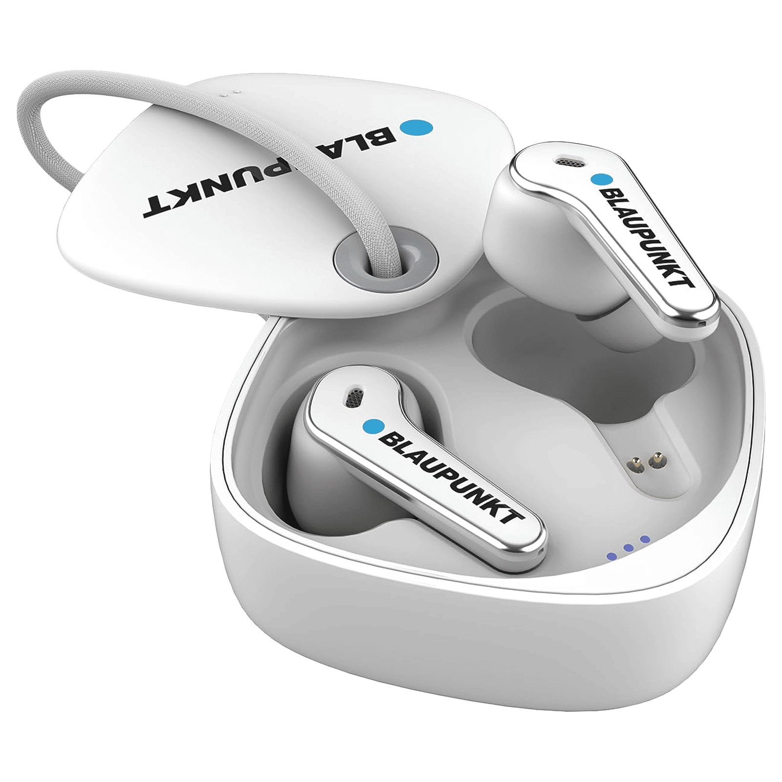 Blaupunkt BTW07 TWS Earbuds with Environmental Noise Cancellation (IPX5 Water Resistant, Fast Charging, White)