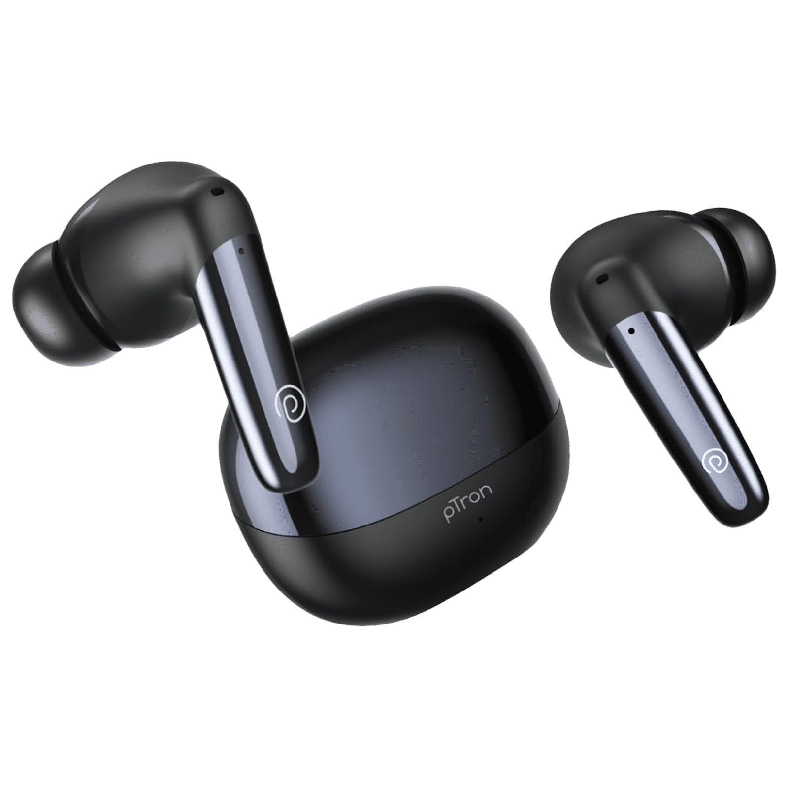pTron Zenbuds Ultima TWS Earbuds with Active Noise Cancellation (IPX5 Water and Sweat Resistant, 4D Panaromic Audio, Black)