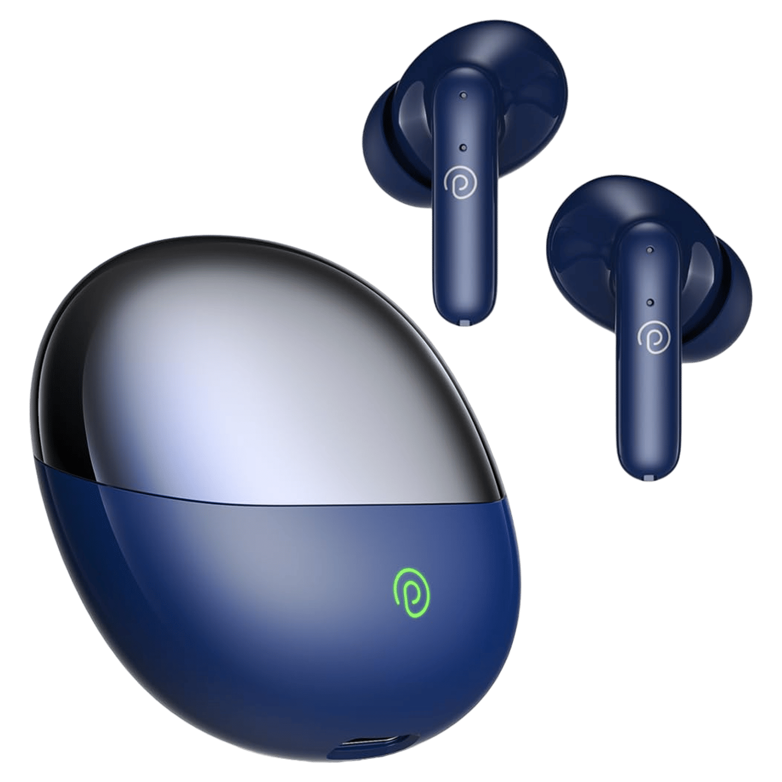 pTron Zenbuds Evo TWS Earbuds with Environmental Noise Cancellation (IPX5 Water Resistant, Immersive Stereo Sound, Blue)