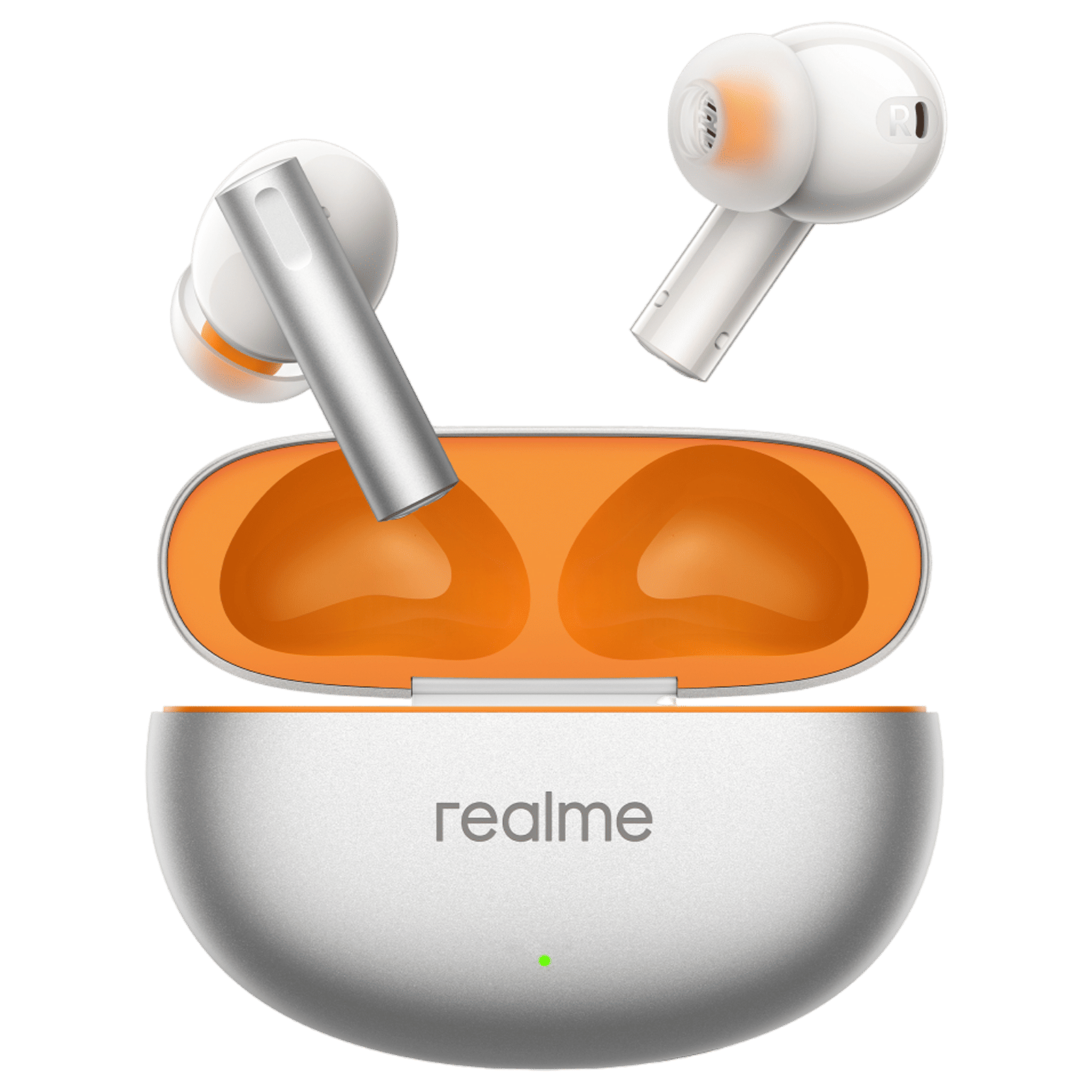 realme Buds Air 6 RMA2402 TWS Earbuds with Active Noise Cancellation (IP55 Water Resistant, Fast Charging, Flame Silver)