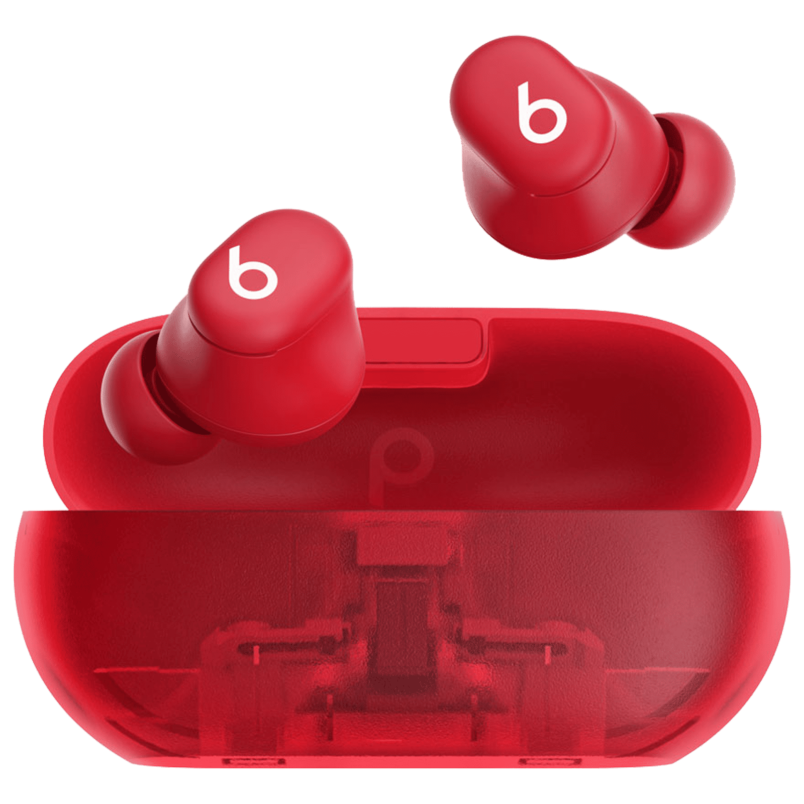 beats Solo TWS Earbuds with Passive Noise Isolation (18 Hours Playback, Transparent Red)