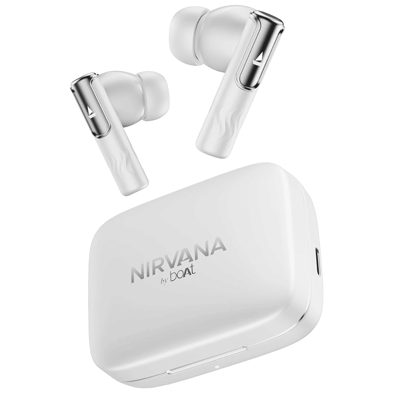 boAt Nirvana Ivy TWS Earbuds with Active Noise Cancellation (IPX5 Sweat Resistant, 360 Degree Spatial Audio, Gunmetal White)