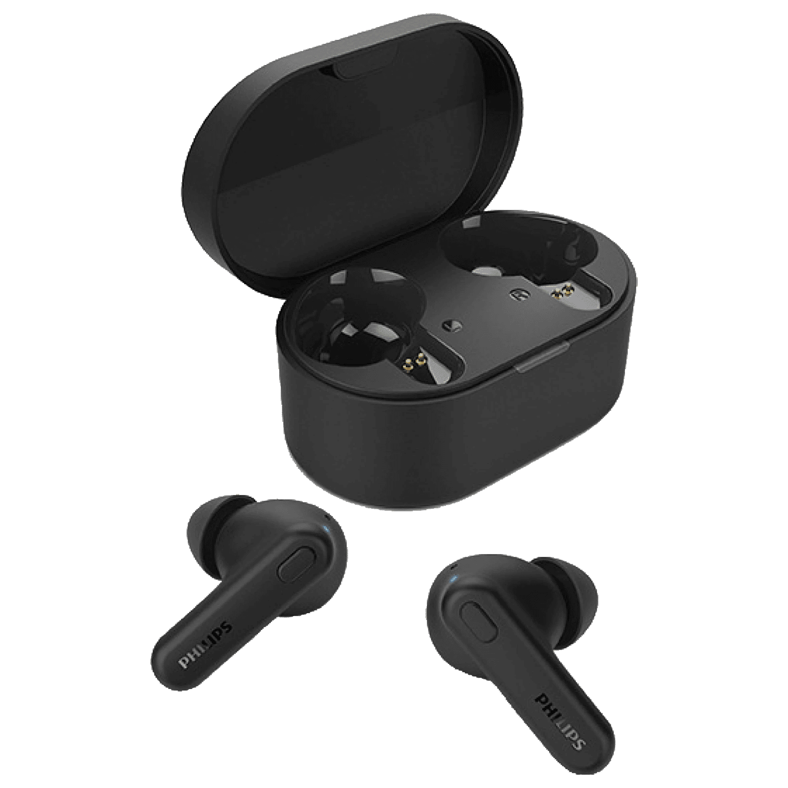 PHILIPS TAT1108BK/00 TWS Earbuds with Environmental Noise Cancellation (IPX4 Splash and Sweat Resistant, Dynamic Drivers, Black)