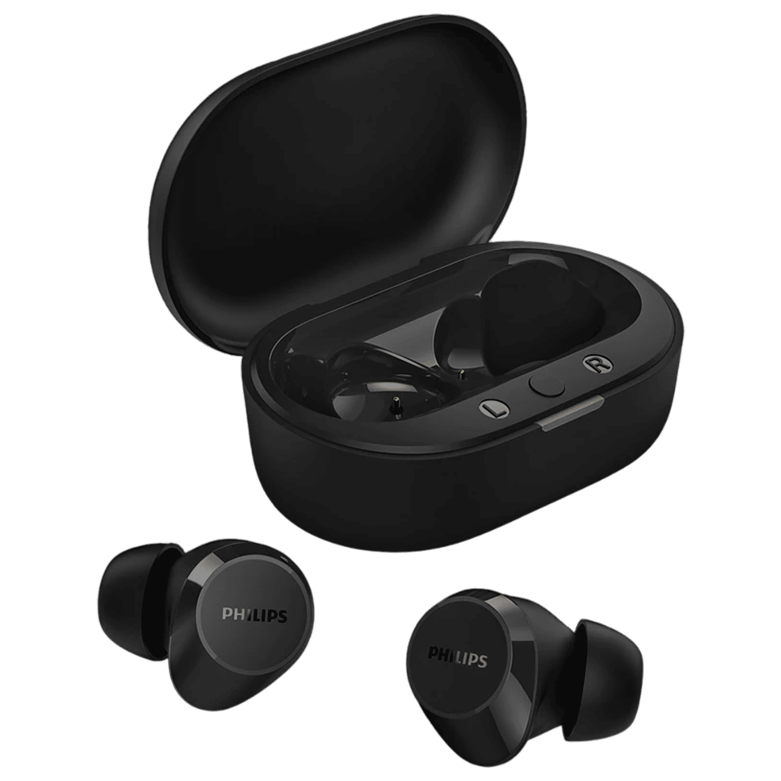 PHILIPS TAT1209BK/00 TWS Earbuds with Environmental Noise Cancellation (IPX4 Splash & Sweat Resistant, Dynamic Drivers, Black)