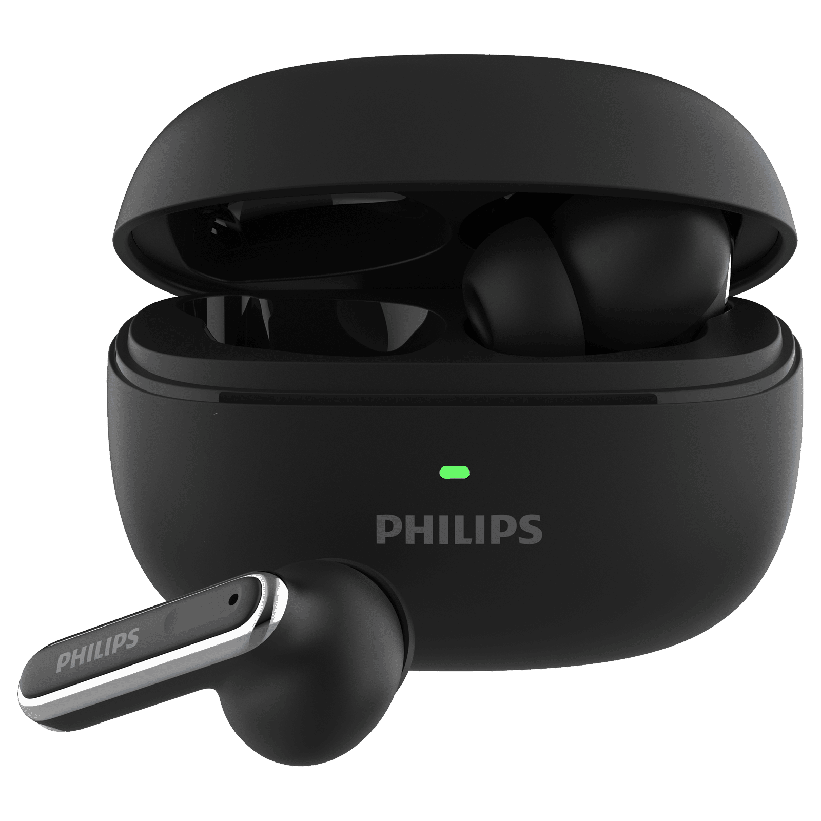 PHILIPS 1000 Series TWS Earbuds with Active Noise Cancellation (13mm Driver, Deep Black)