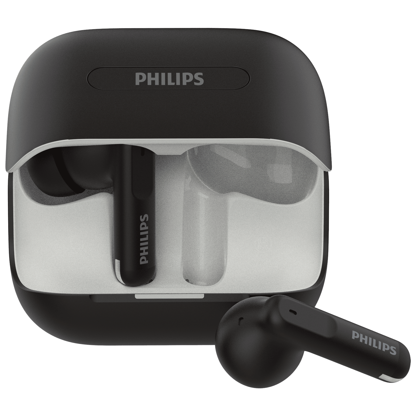 PHILIPS 1000 Series TWS Earbuds with Active Noise Cancellation (50 Hours Playtime, Deep Black)
