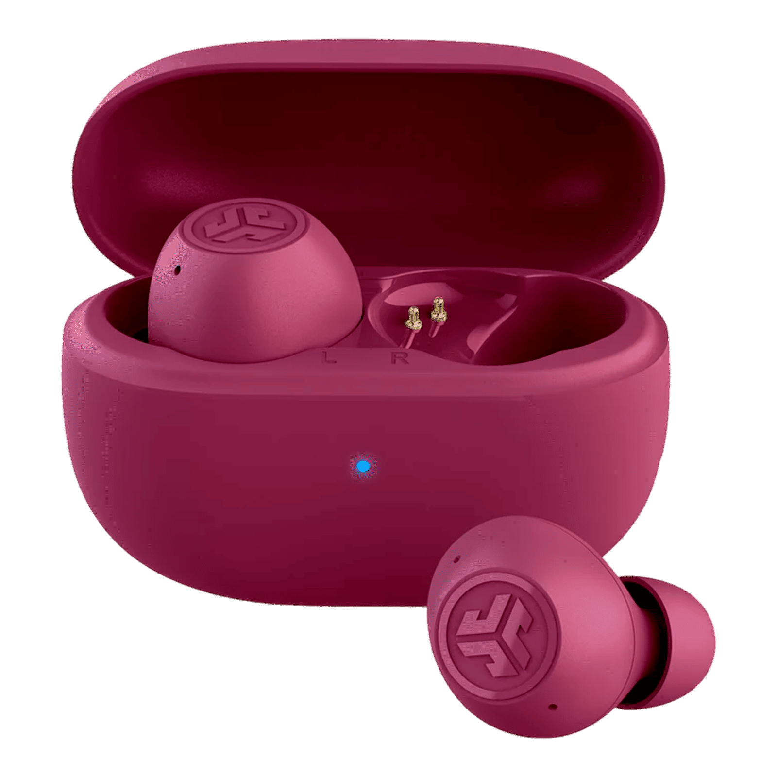 JLAB Go Pop ANC TWS Earbuds with Active Noise Cancellation (IP55 Sweat and Splashproof, Google Fast Pair, Fuchsia)