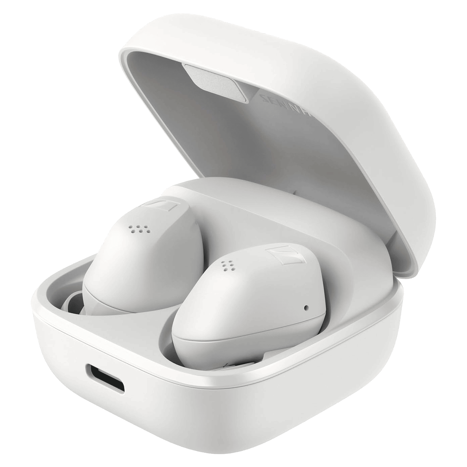 SENNHEISER ACCENTUM 700263 TWS Earbuds with Hybrid Active Noise Cancellation (IP54 Splash Resistant, 28 Hours Battery Life, White)