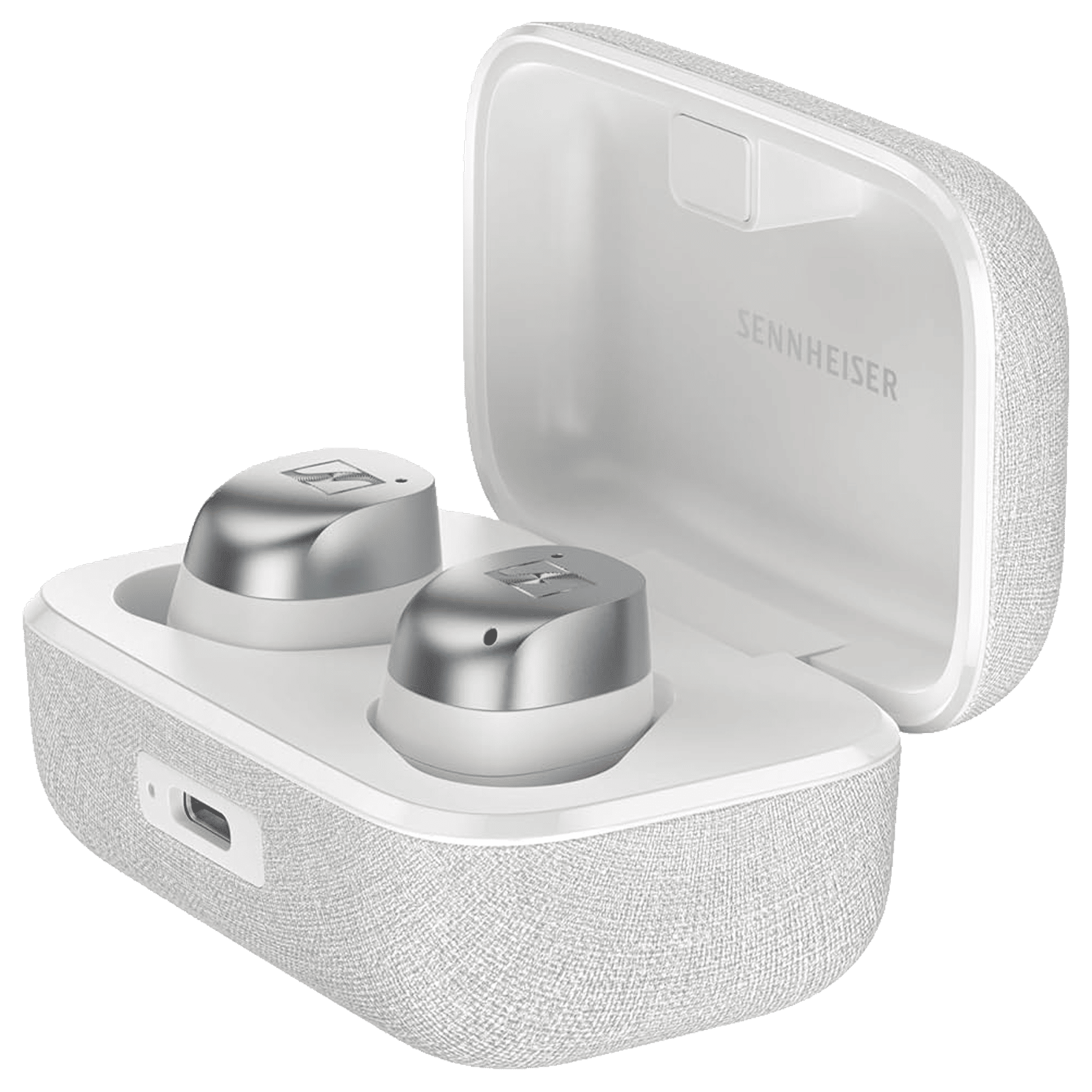 SENNHEISER MOMENTUM True Wireless 4 700366 TWS Earbuds with Adaptive Noise Cancellation (IP54 Dust & Splash Resistant, Auracast Support, White Silver)
