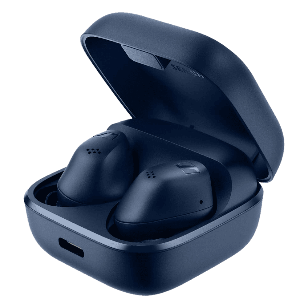SENNHEISER Accentum TWS Earbuds with Hybrid Active Noise Cancellation (IP54 Splash Resistance, Smart Control Plus App, Blue)