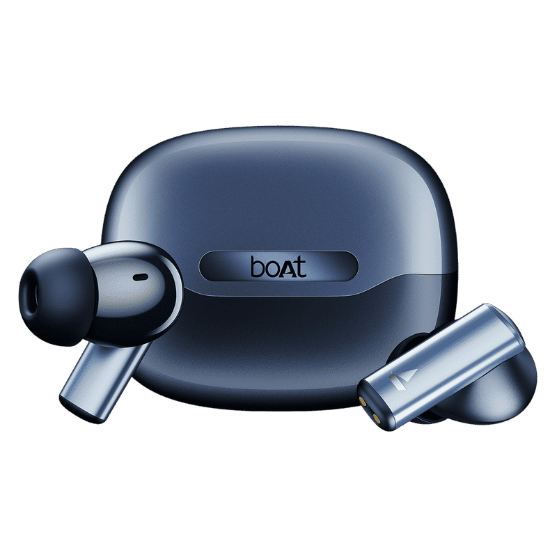 boAt Airdopes Prime 701 TWS Earbuds with Hybrid ANC (Titanium Blue) — image 1 of 4