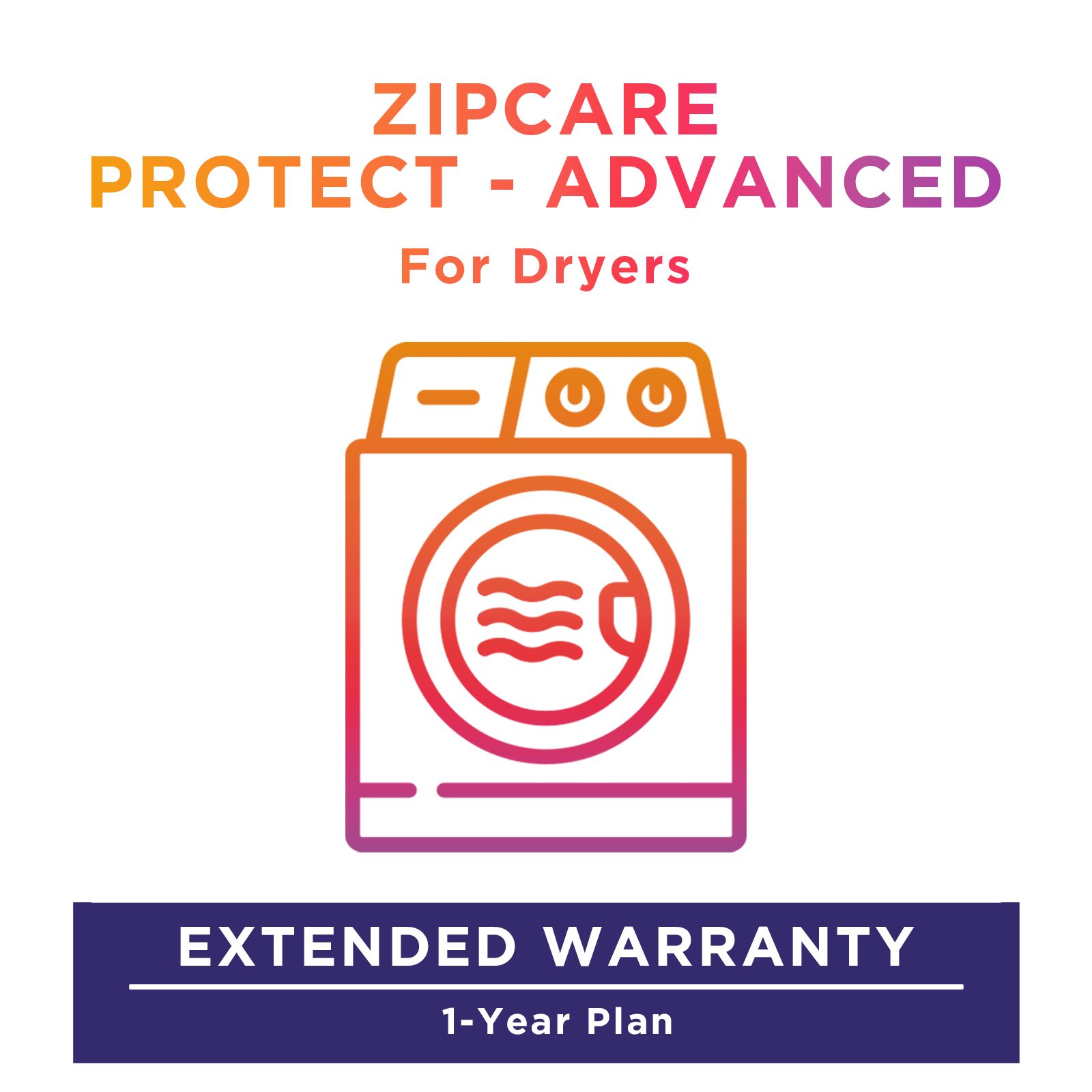 ZipCare Protect - Advanced 1 Year for Dryers (Rs. 150000 - Rs. 200000)