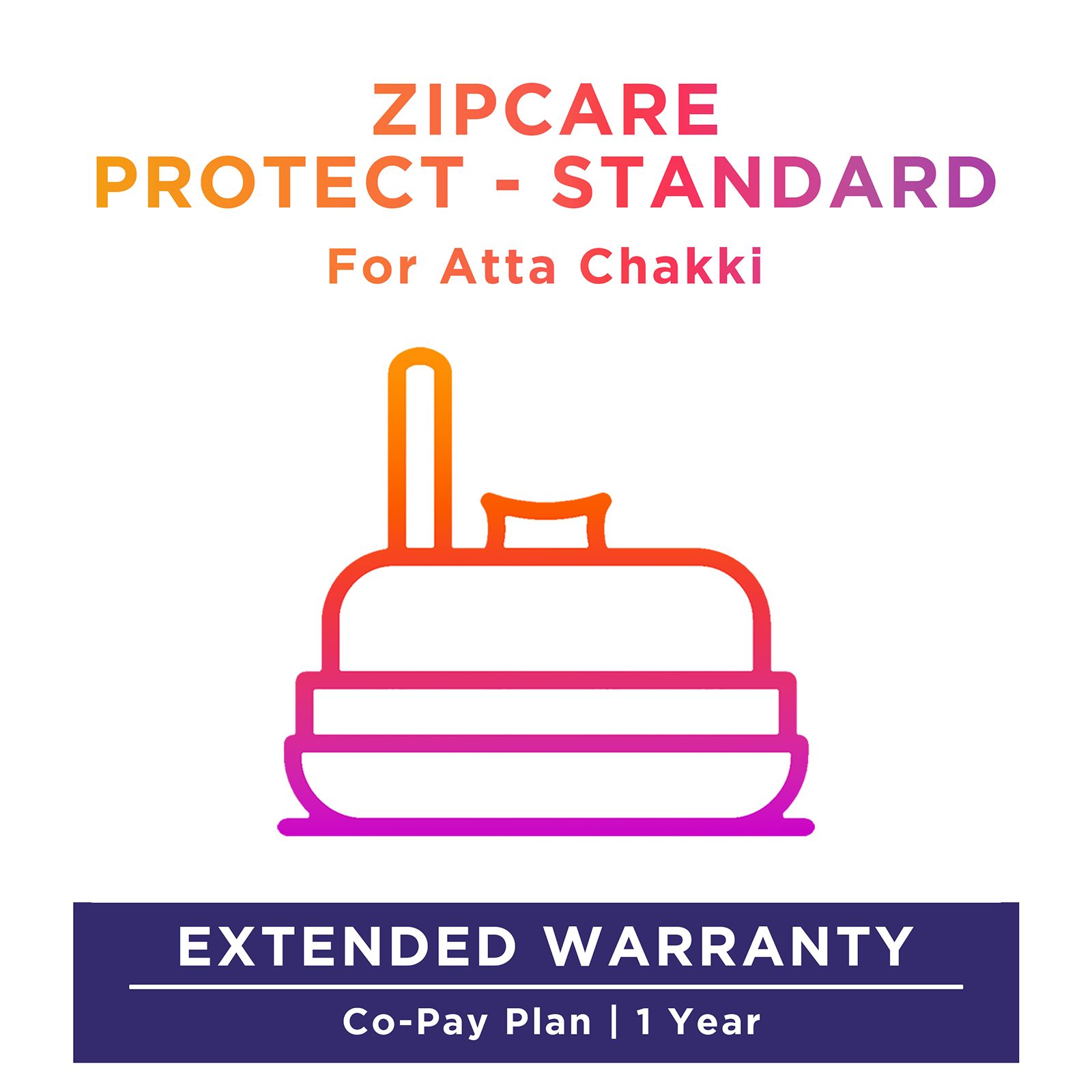 Buy ZipCare Protect Standard 1 Year for Atta Chakki (Rs. 20000 - Rs. 25000) Online - Croma