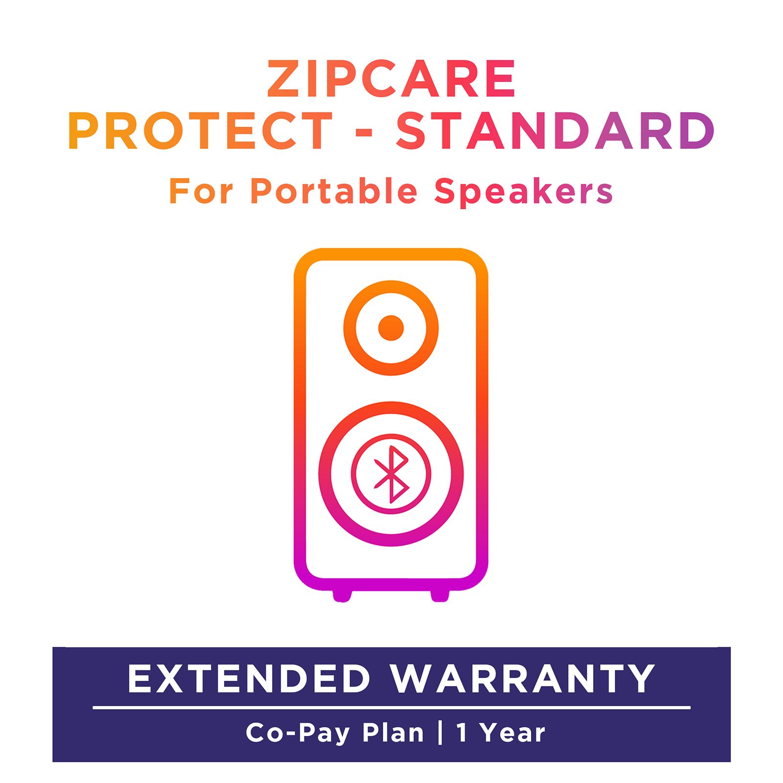 Buy ZipCare Protect Standard 1 Year for Portable Bluetooth Speakers (Rs. 15000 - Rs. 25000) Online - Croma