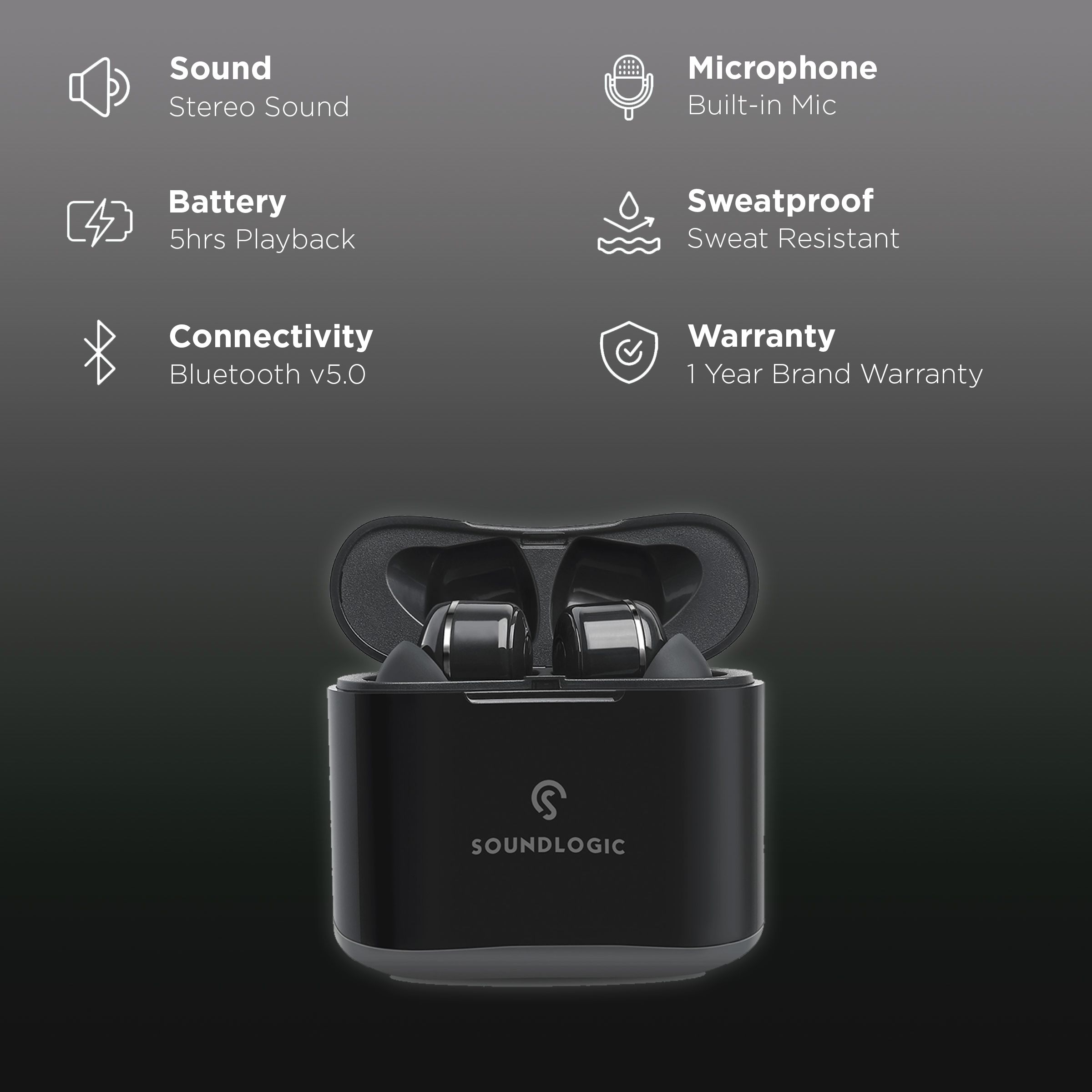 Buy soundLOGIC True Beats Pro TWE006 TWS Earbuds (Sweat Resistant