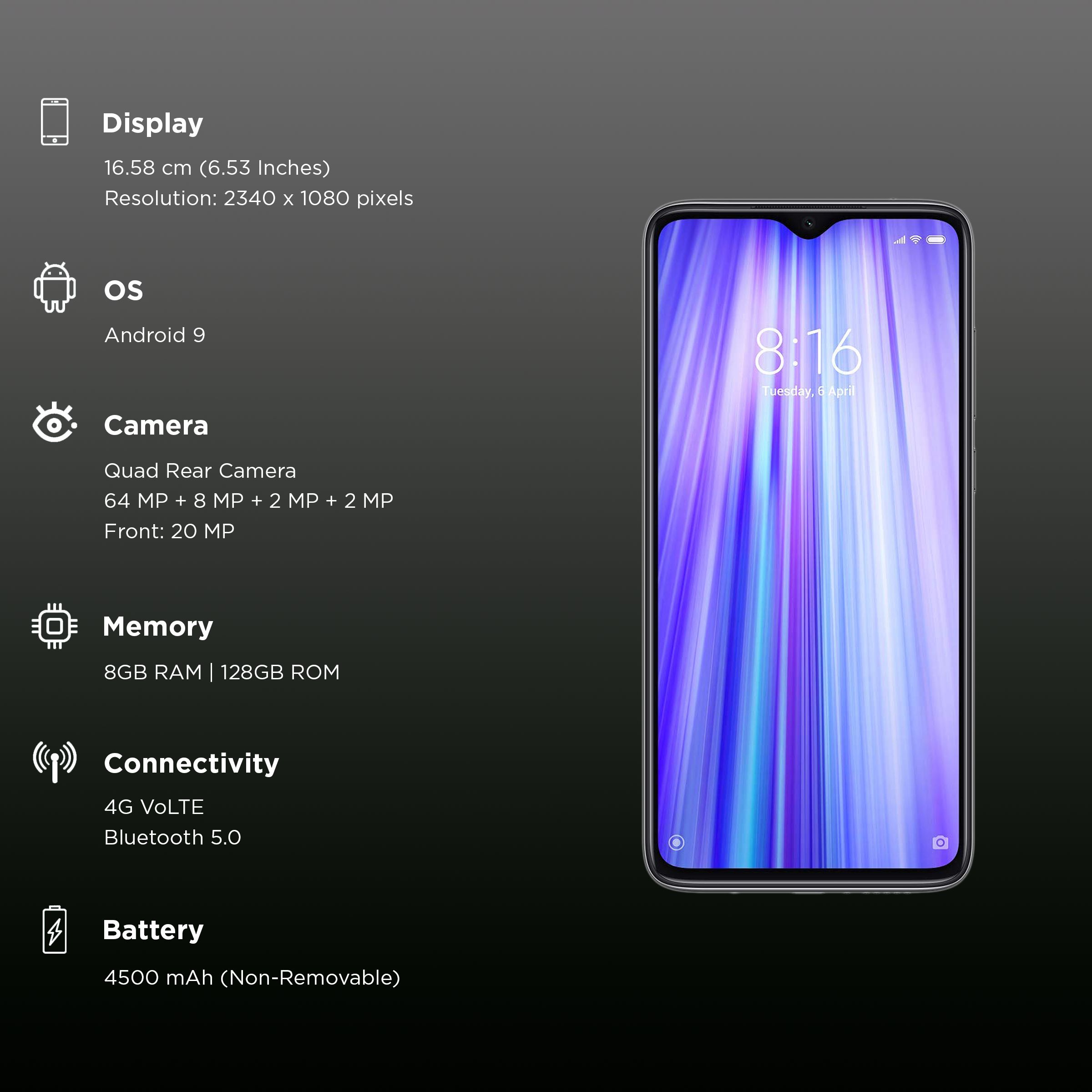 mobile phones mi note pro 128 price Buy Refurbished Redmi Note Pro (8GB RAM, 128GB, White) Online