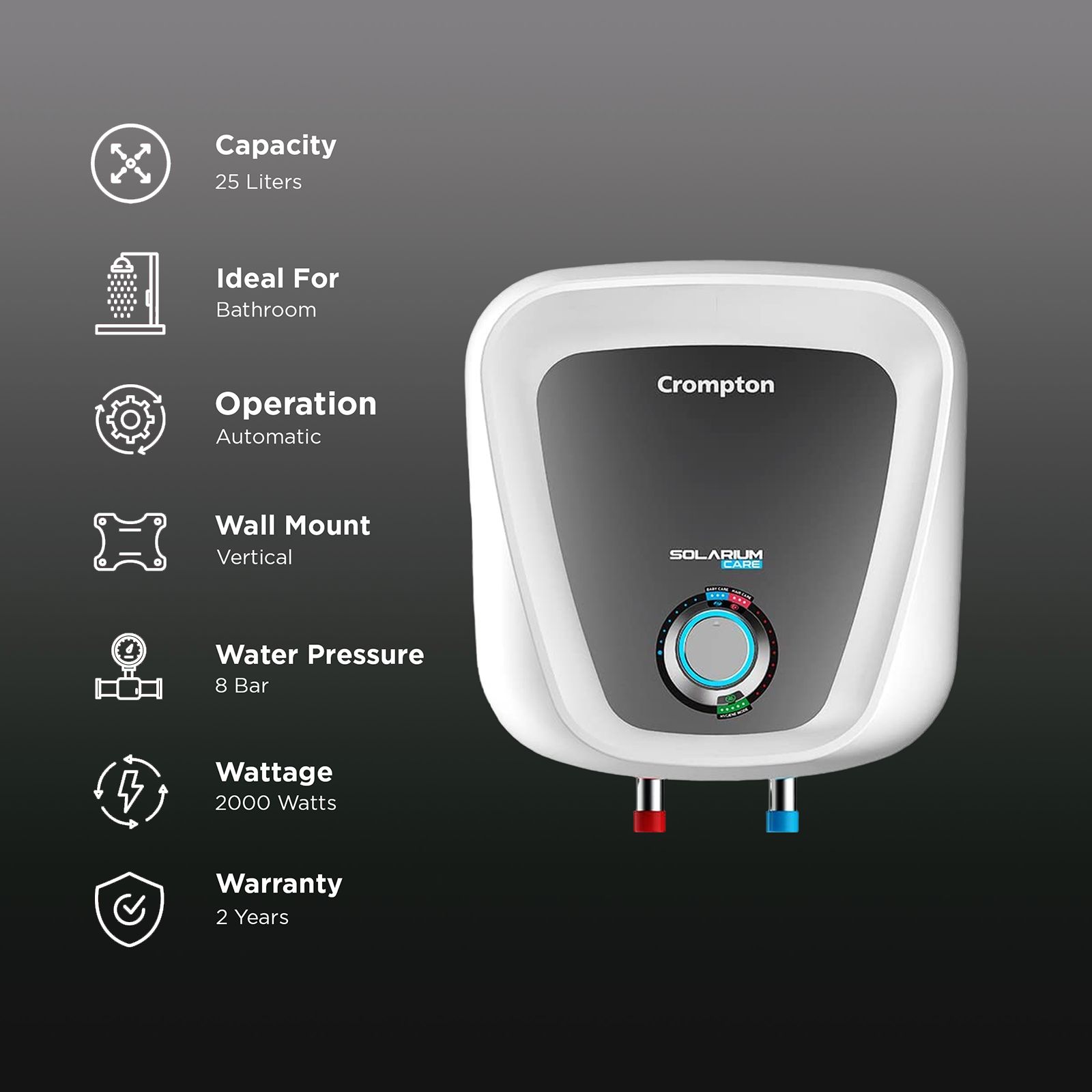 Geyser Capacity Crompton Electric Geyser Buy Crompton Solarium