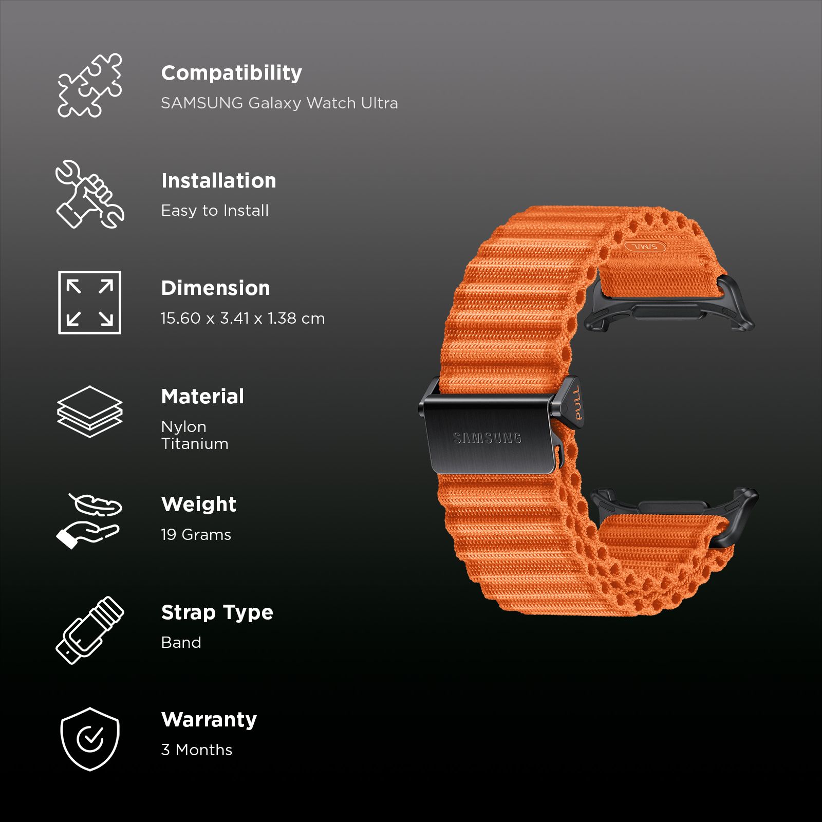 Samsung Trail Band_Watch Ultra (Trail Band - Orange)
