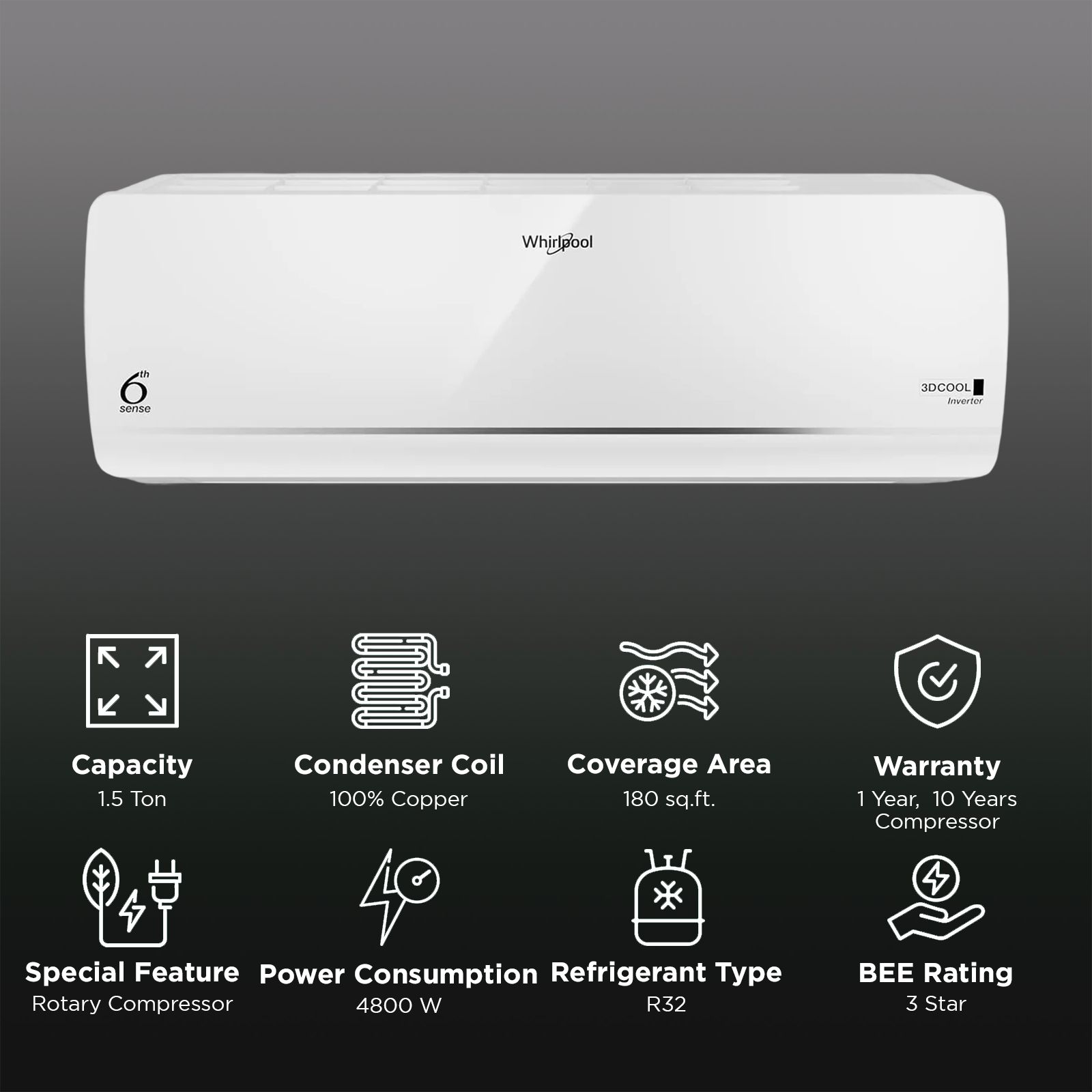 Buy Whirlpool 3DCool in Convertible Ton Star Inverter