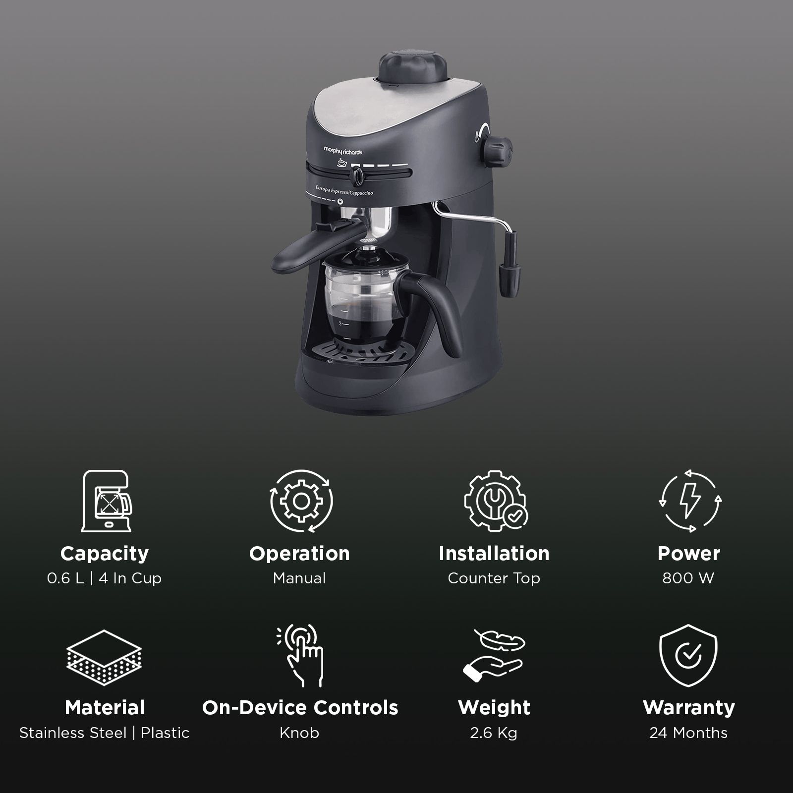 Bajaj Morphy Richards Europa Espresso/ Cappucc