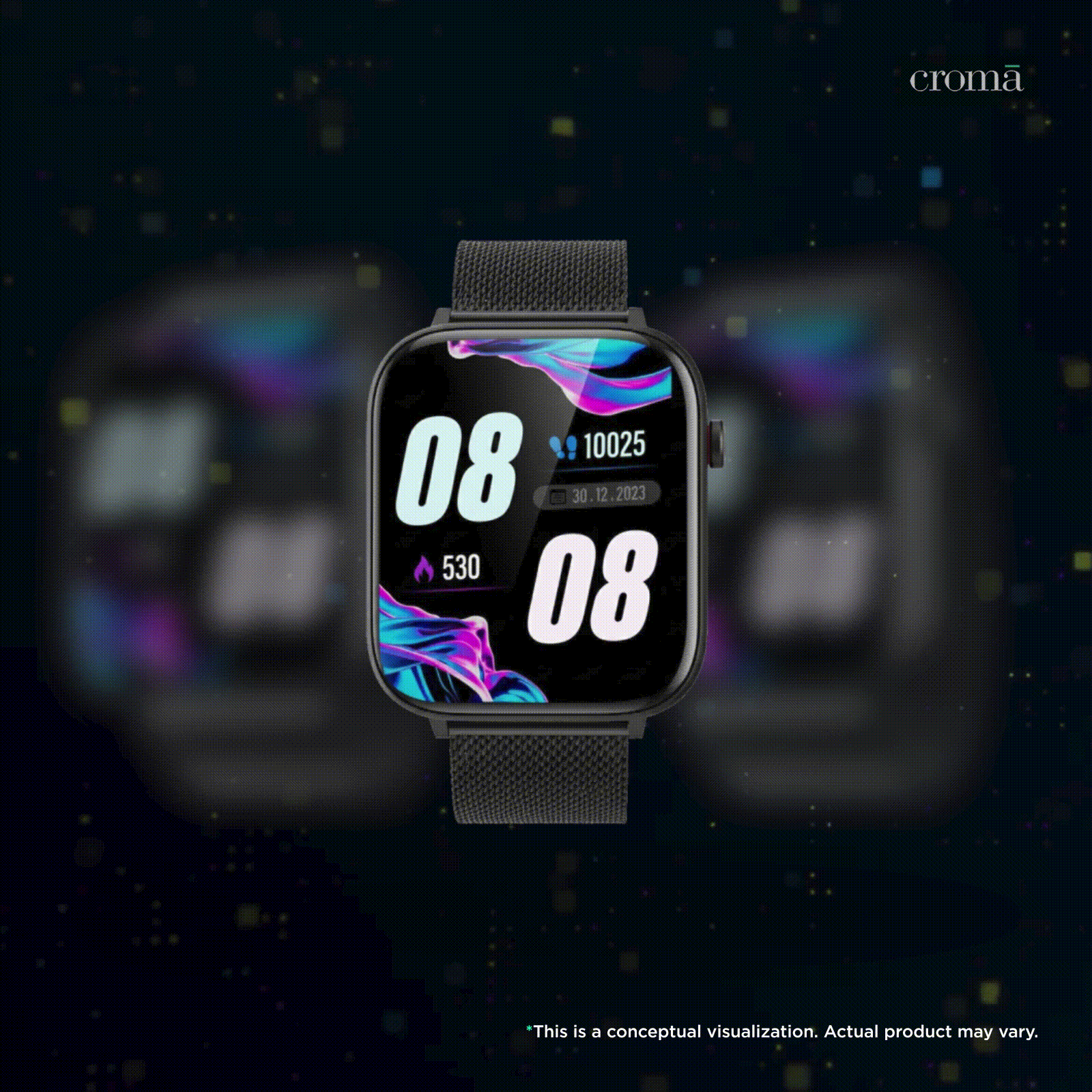 boAt Wave Astra 3 Smartwatch with Bluetooth Calling (46.48mm HD Display, IP67 Water Resistant, Black Metal Strap)