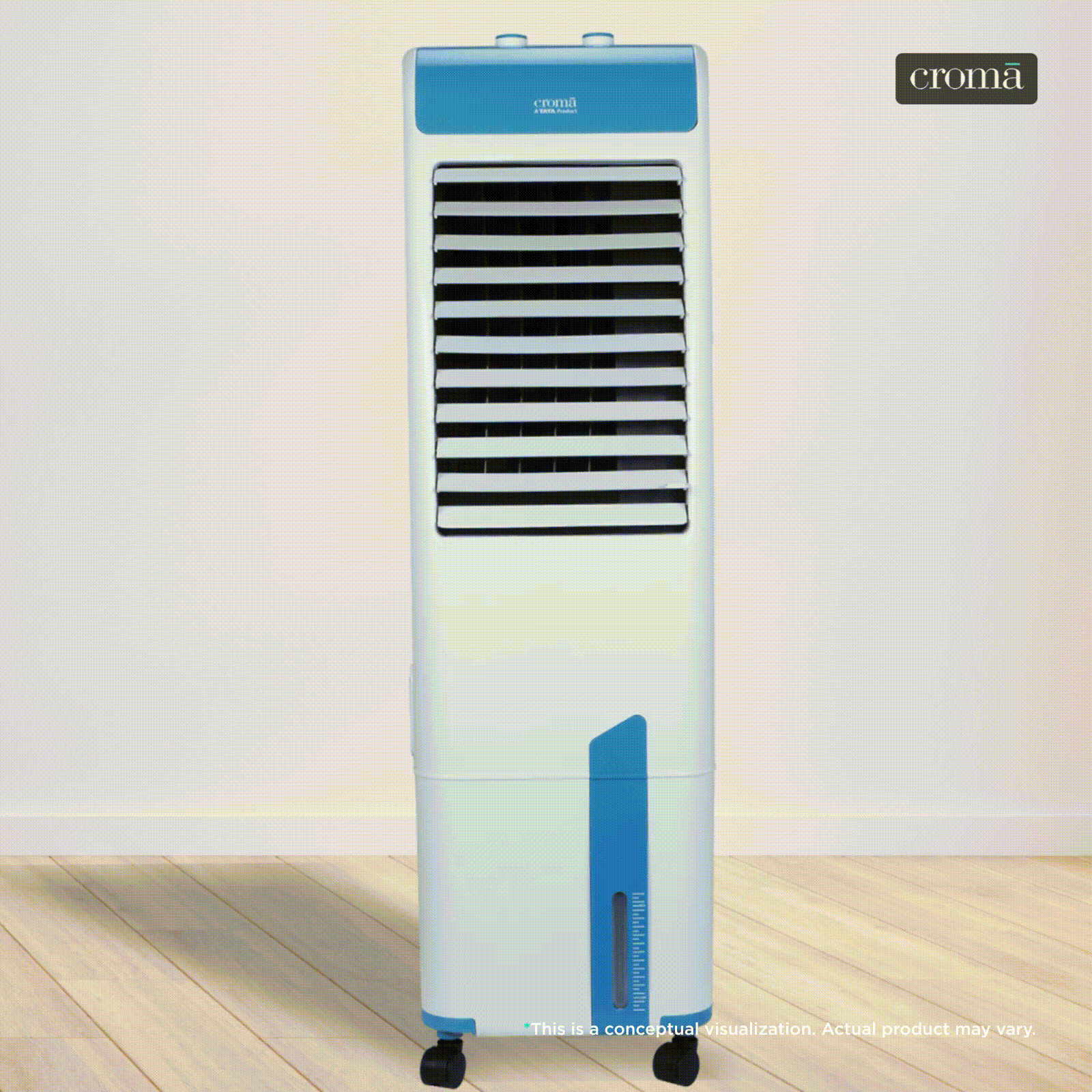 Croma 30 Litres Tower Air Cooler with Evaporative Cooling Technology (With inverter compatibility, White)