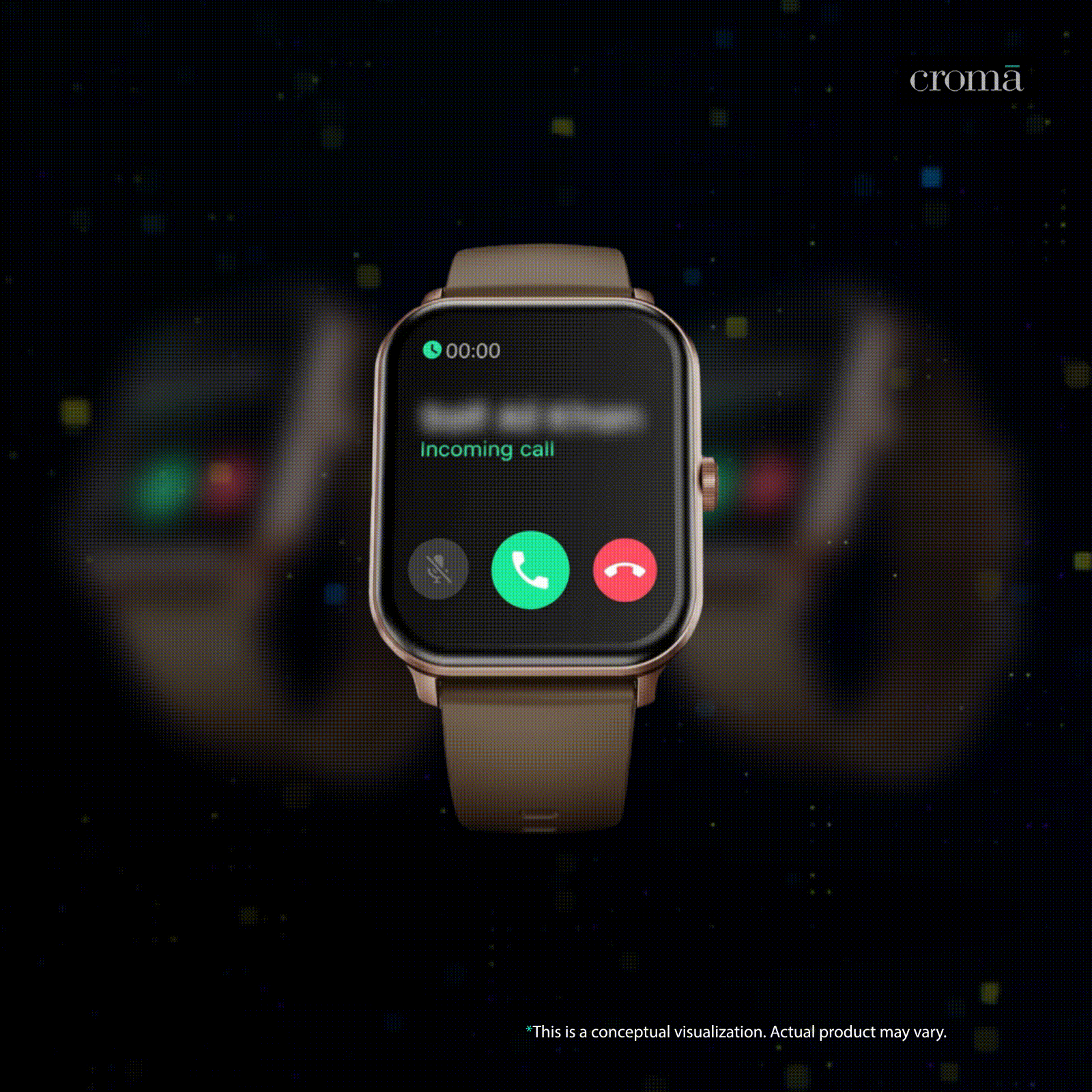 GOBOULT Drift + Bluetooth Calling Android OS Smartwatch (46.99mm HD Display, Heart Rate Sensor, Black Coffee Strap)