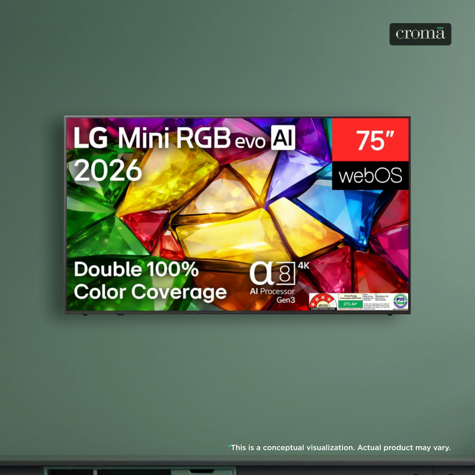 LG MRGB85 189 cm (75 inch) 4 Star Mini RGB 4K Ultra HD Smart webOS 26 TV with AI HDR Remastering (2026 model)-picture-12