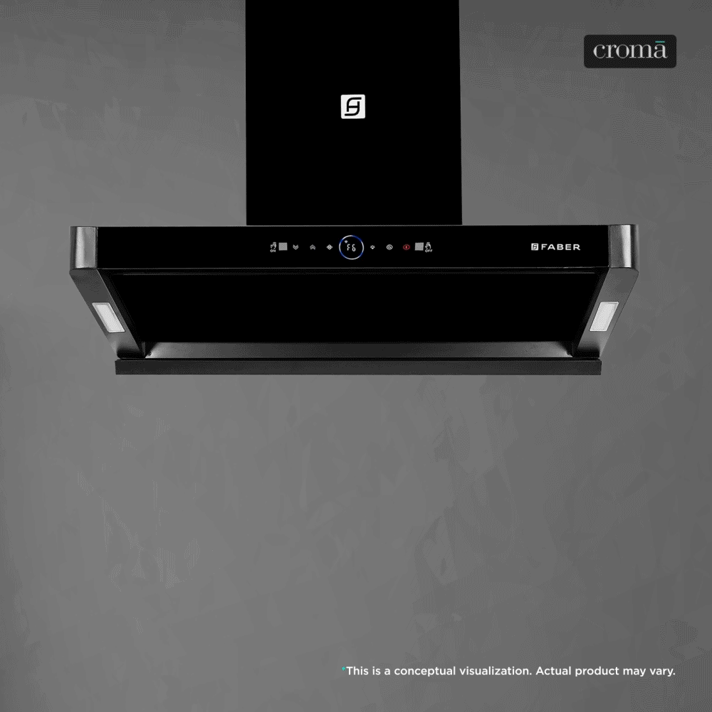 Faber HOOD APOLLO FL HC BLDC BK IN 90cm 1600m3/hr Ductless Auto Clean Wall Mounted Chimney with Touch and Gesture Control (Black)-picture-26